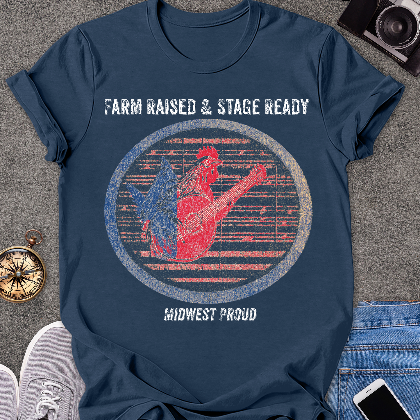 Farm Raised & Stage Ready - Midwest Proud | Unisex Softstyle T-Shirt | Fun and Casual Music Lover Tee