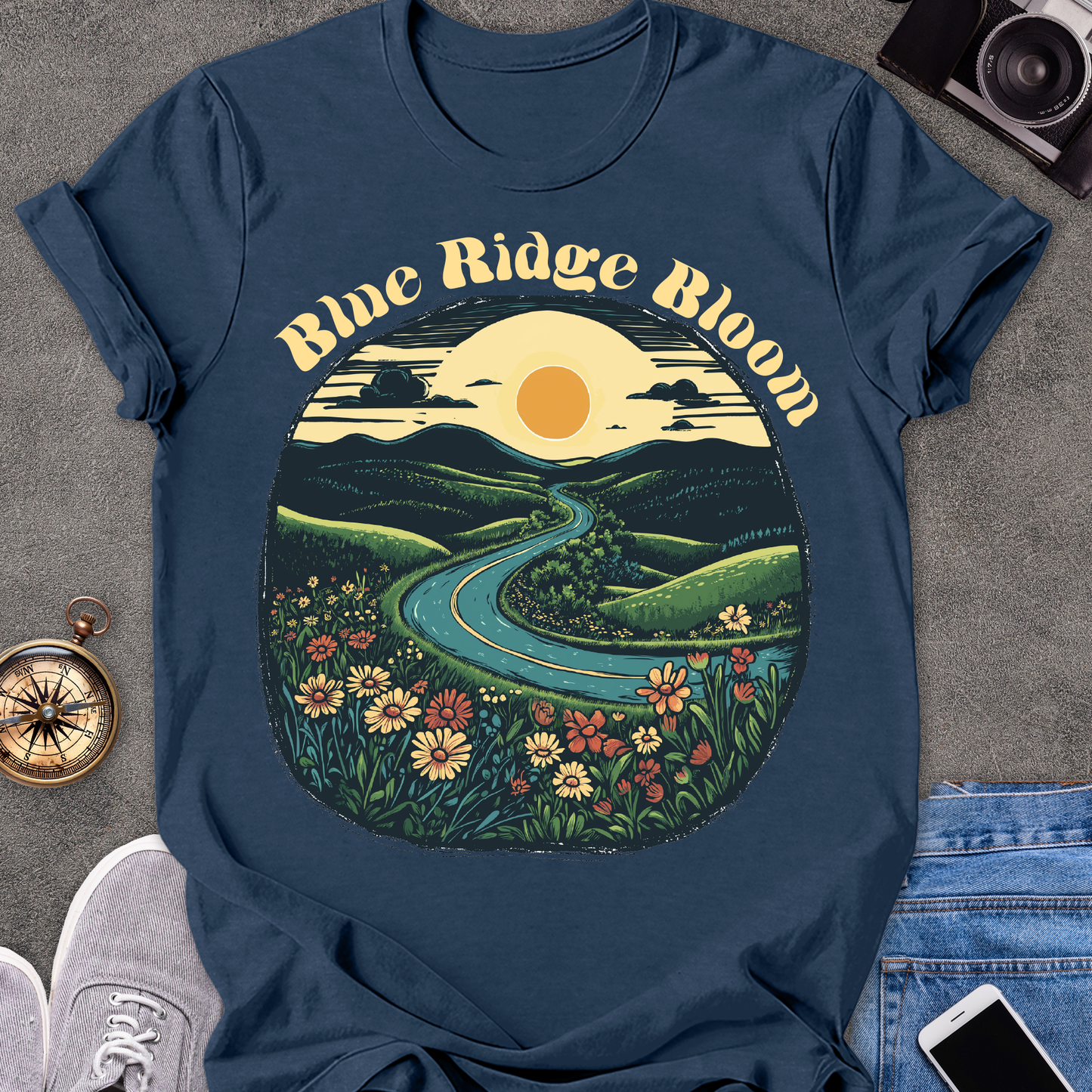 Blue Ridge Bloom | Unisex Softstyle T-Shirt | Adventure Tee