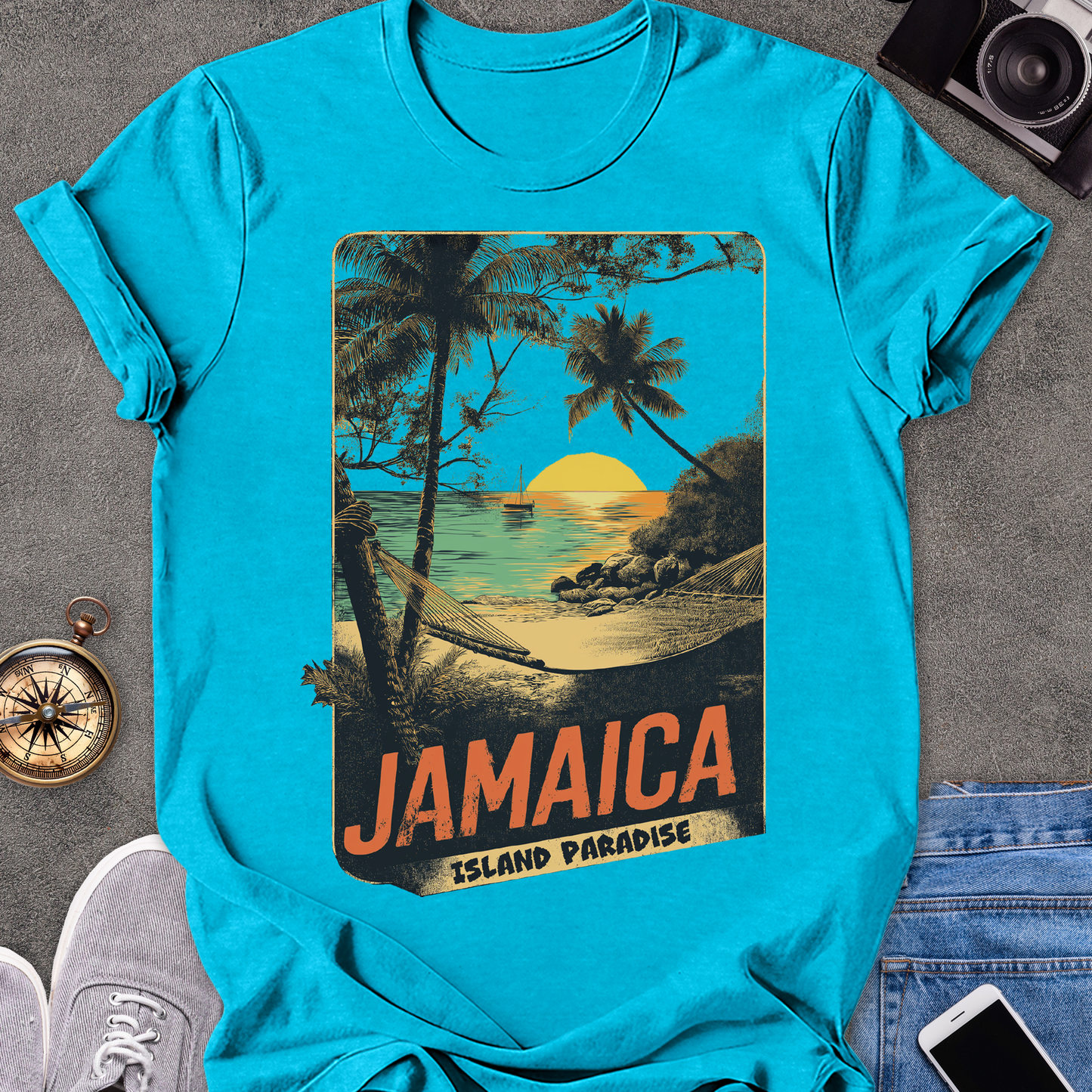 Jamaica, Island Paradise | Unisex Softstyle T-Shirt | Caribbean Travel Tee