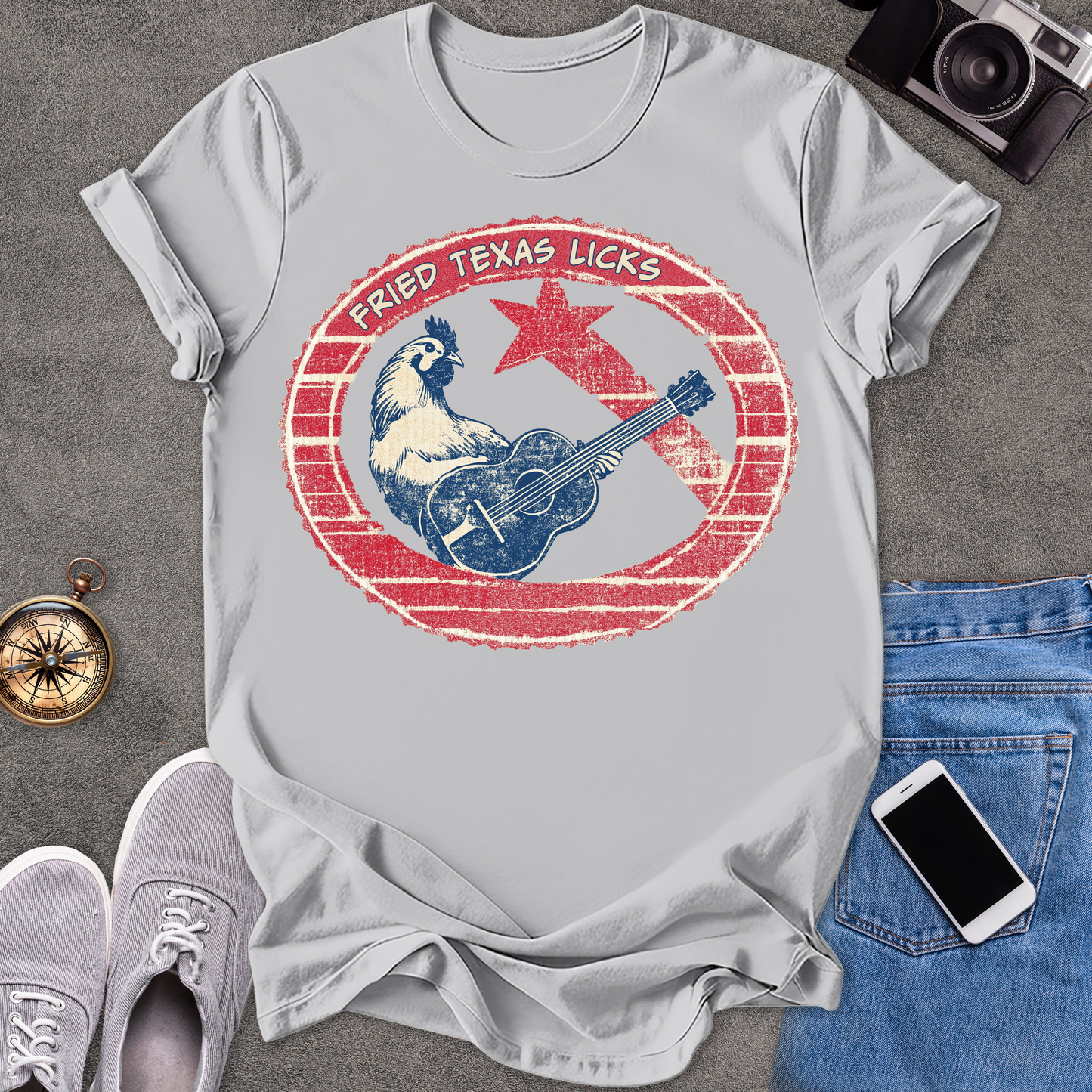 Fried Texas Licks | Unisex Softstyle T-Shirt | Fun and Casual Music Lover Tee