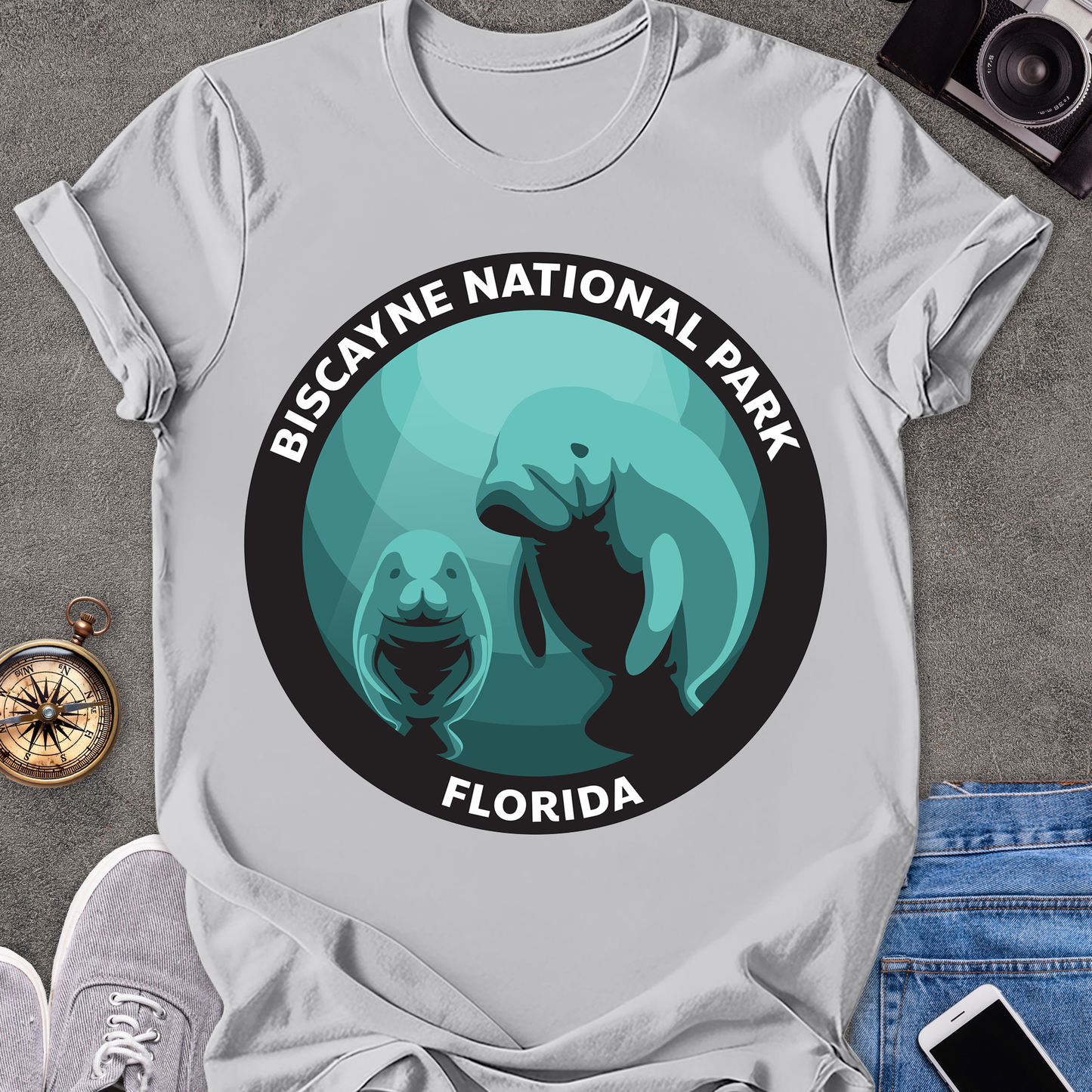 Biscayne National Park, Florida | Unisex Softstyle T-Shirt | Manatee Tee