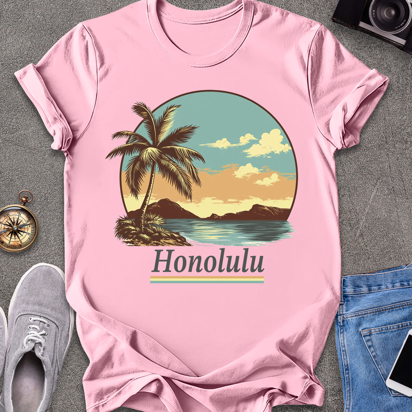 Retro Honolulu Hawaii T-Shirt