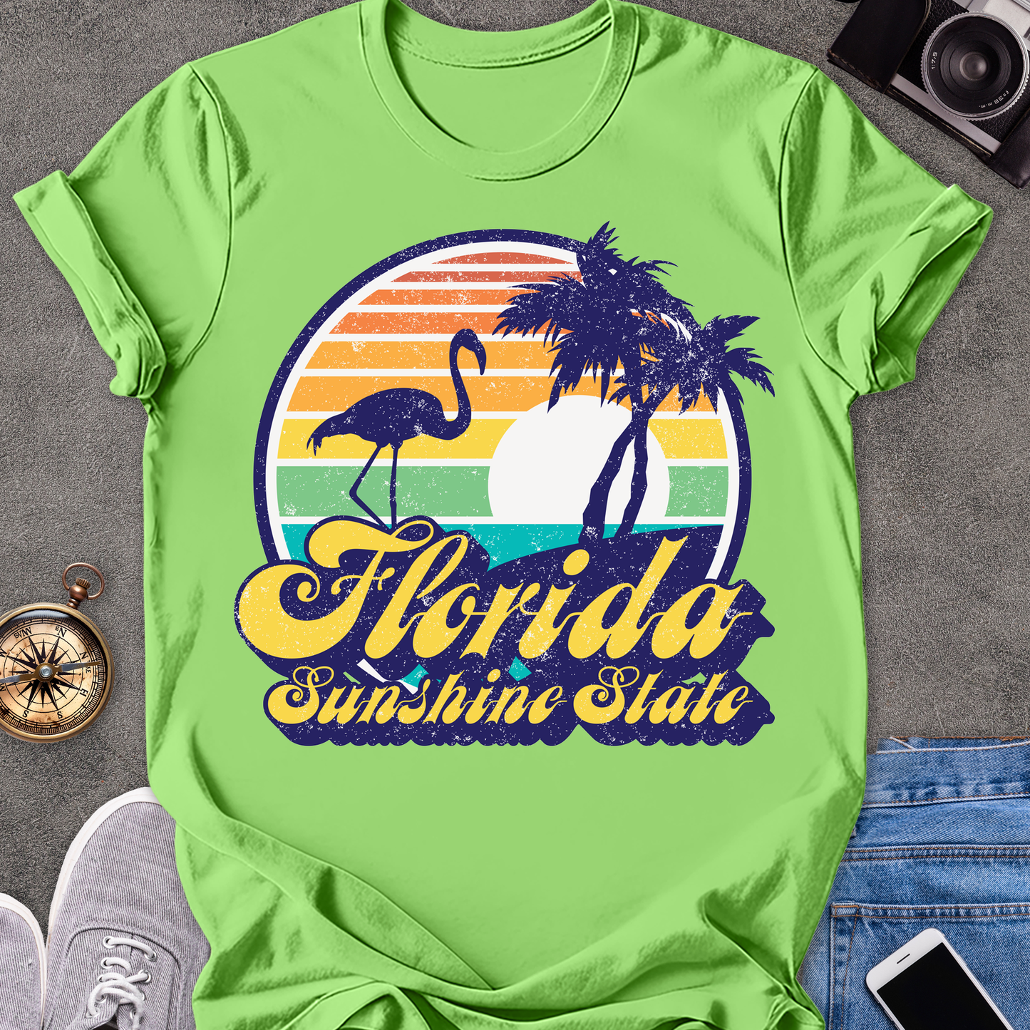 Florida Sunshine State | Unisex Softstyle T-Shirt | 1970's Retro Florida Tee