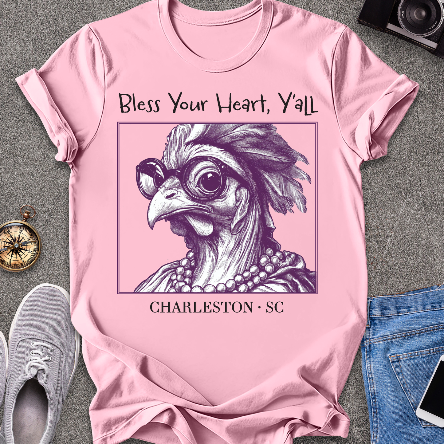 Bless Your Heart Y'all Charleston,South Carolina T-Shirt