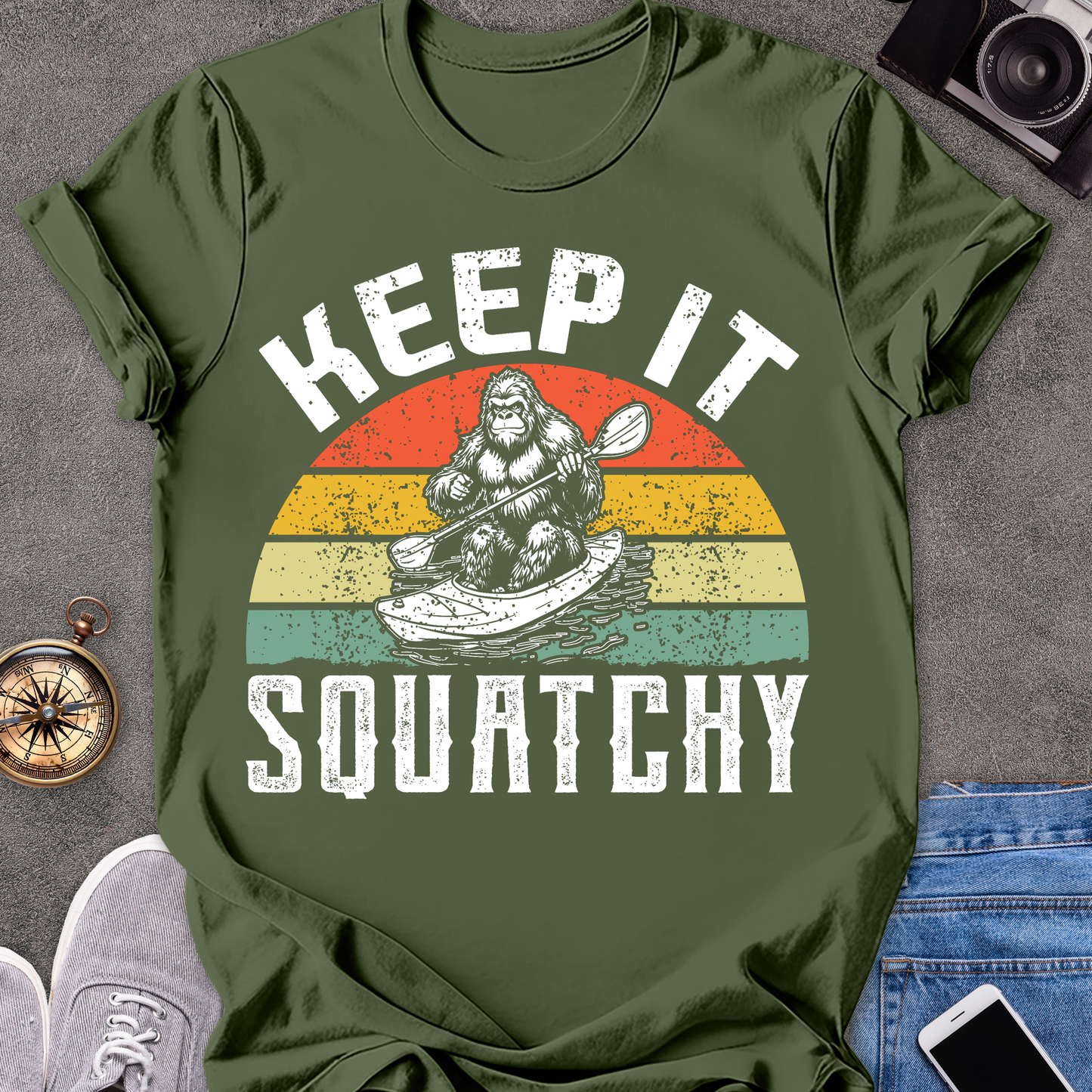 Keep It Squatchy| Unisex Softstyle T-Shirt | Bigfoot Travel Tee