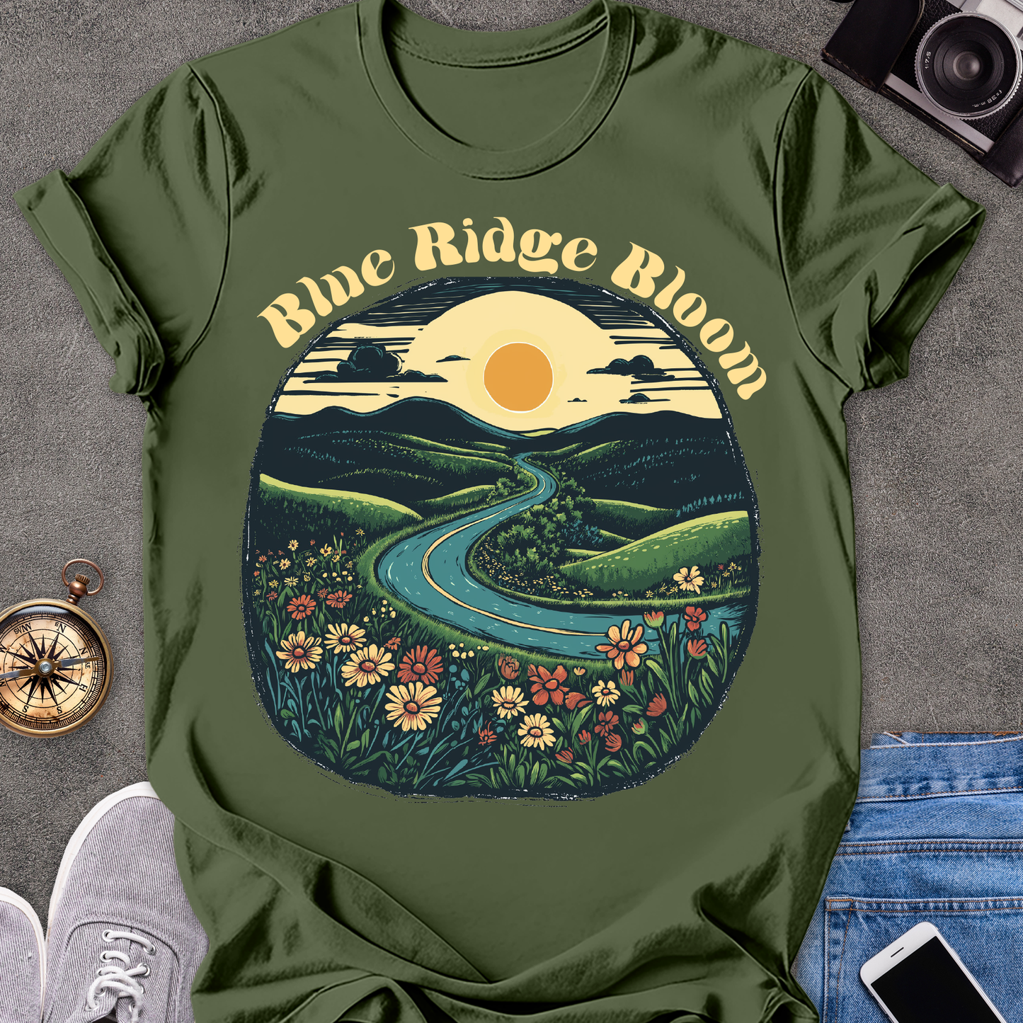 Blue Ridge Bloom | Unisex Softstyle T-Shirt | Adventure Tee