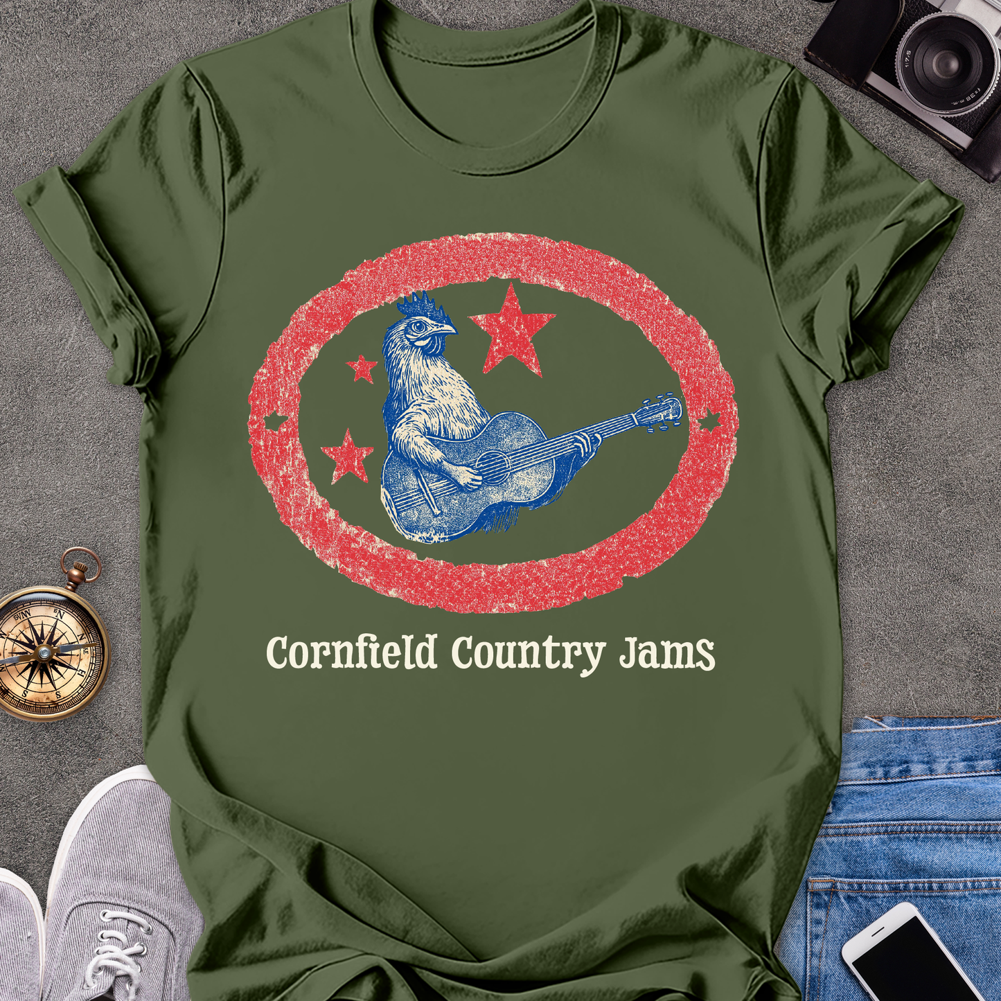 Cornfield Country Jams | Unisex Softstyle T-Shirt | Fun and Casual Music Lover Tee