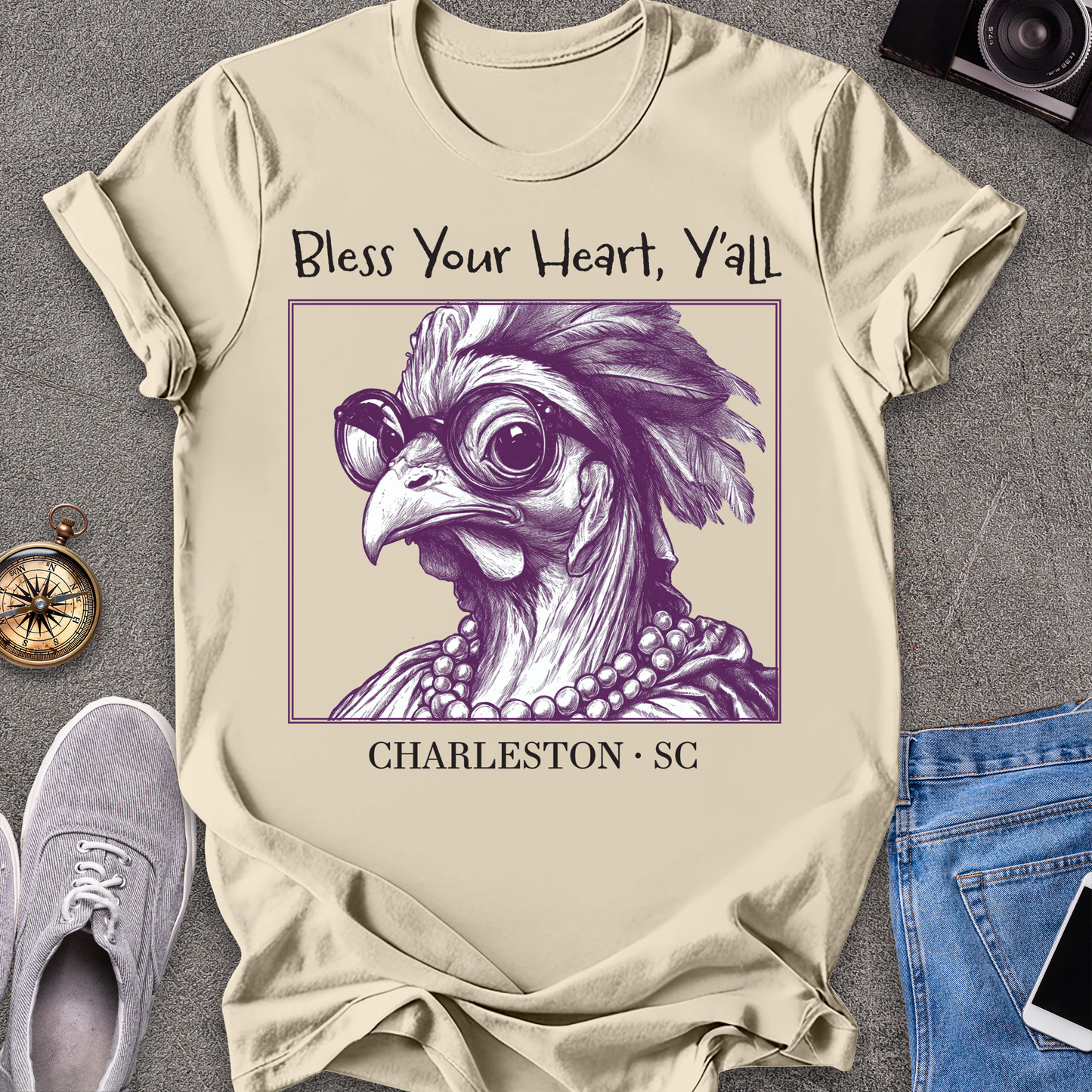 Bless Your Heart Y'all Charleston,South Carolina T-Shirt