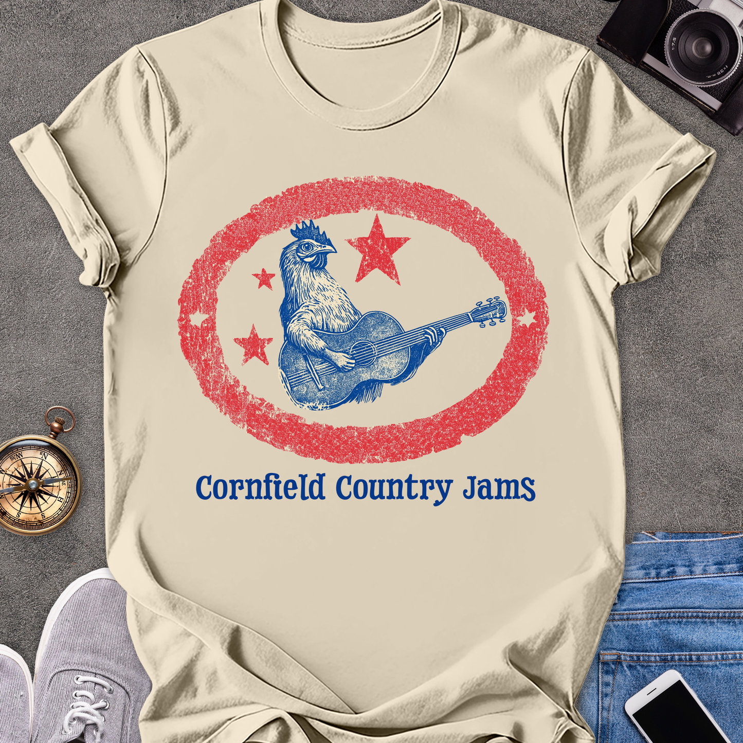 Cornfield Country Jams | Unisex Softstyle T-Shirt | Fun and Casual Music Lover Tee