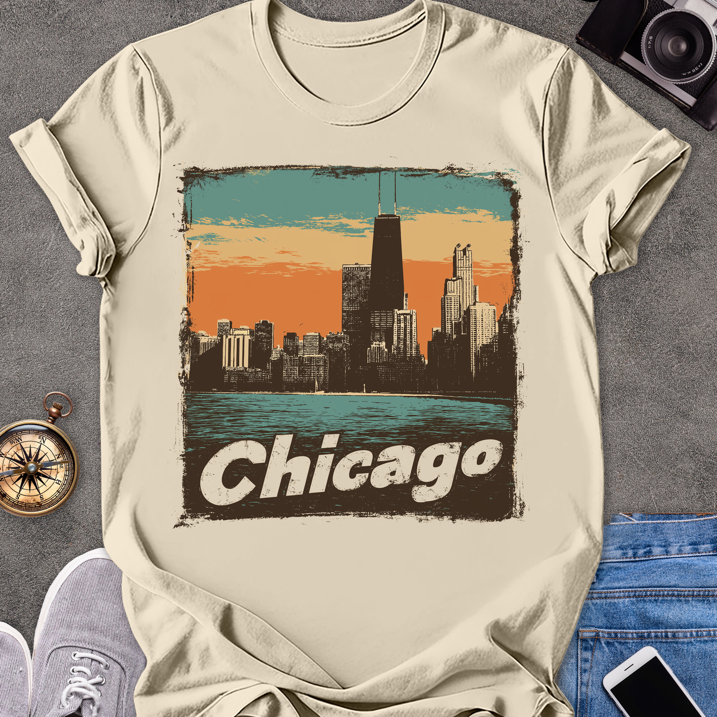 Chicago | Unisex Softstyle T-Shirt | Chicago Travel Tee