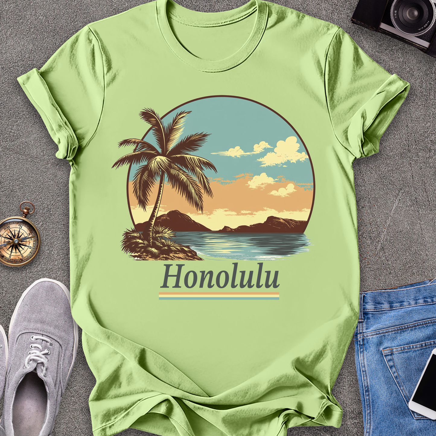 Retro Honolulu Hawaii T-Shirt
