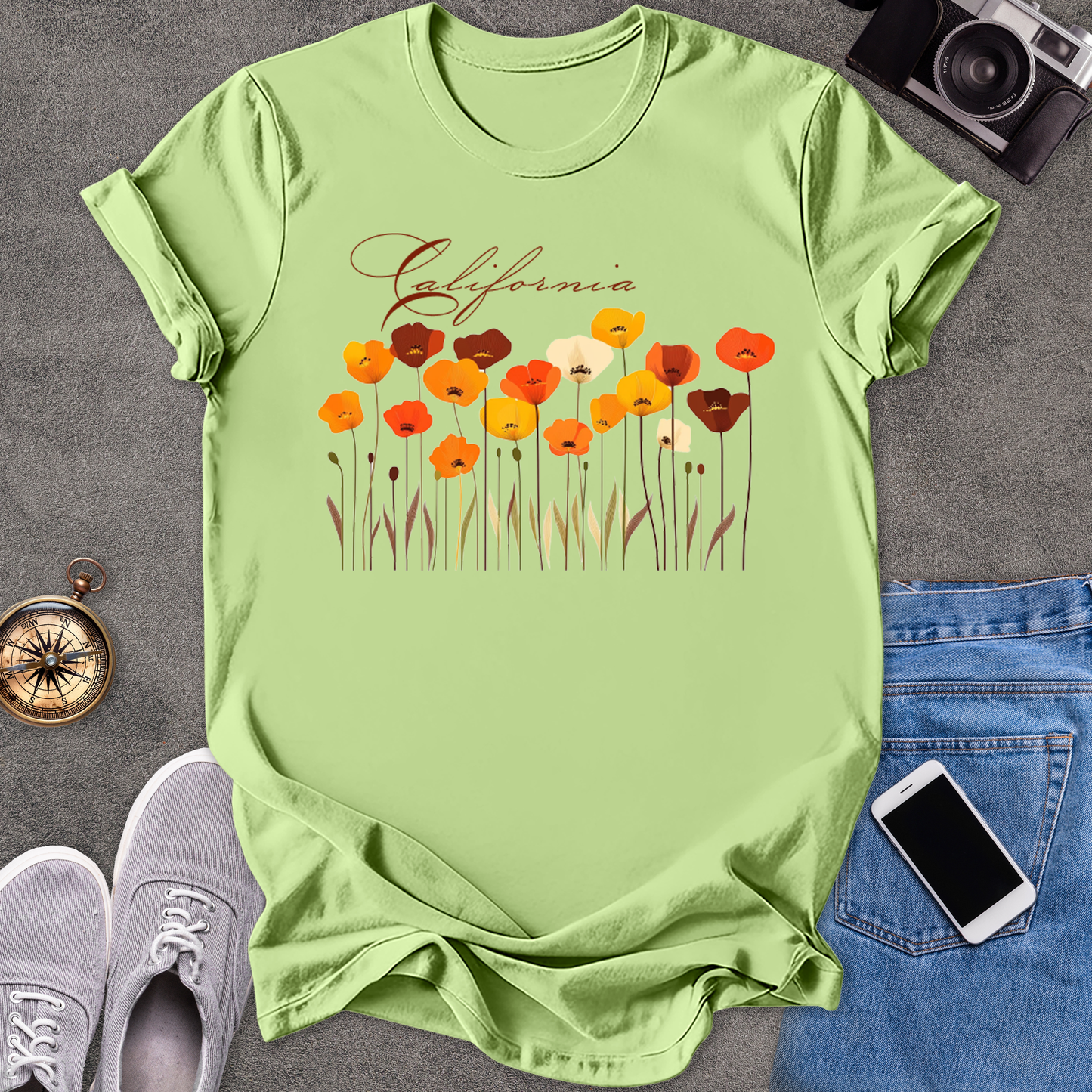 California Poppies | Unisex Softstyle T-Shirt | Nature Lover Tee