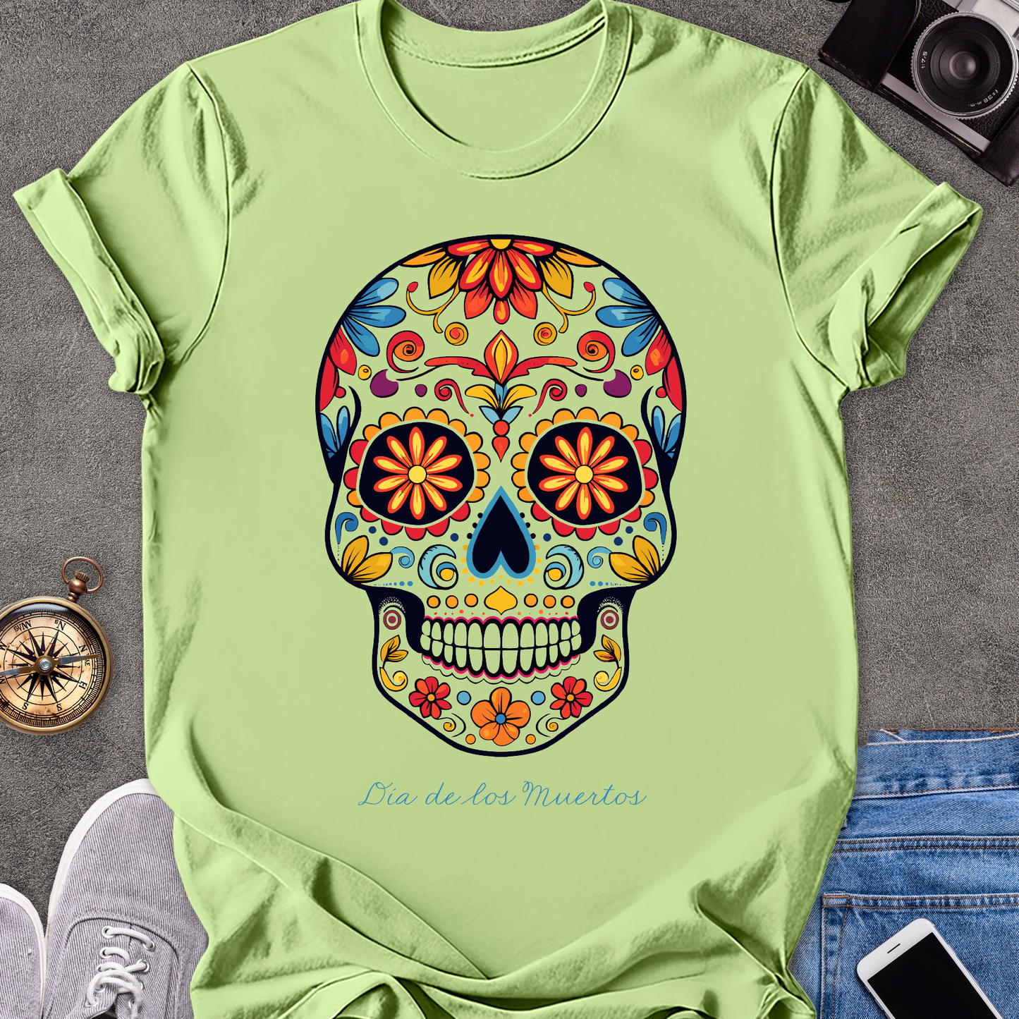 Día de los Muertos (Day of the Dead)| Unisex Softstyle T-Shirt | Mexican Sugar Skull tee