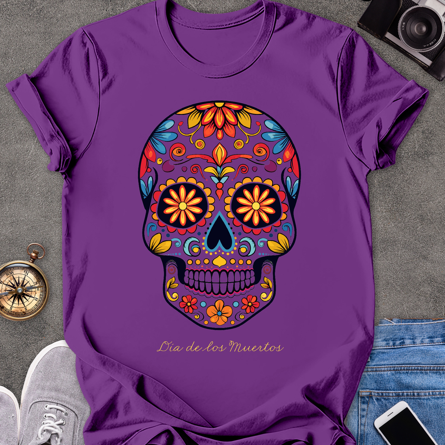Día de los Muertos (Day of the Dead)| Unisex Softstyle T-Shirt | Mexican Sugar Skull tee