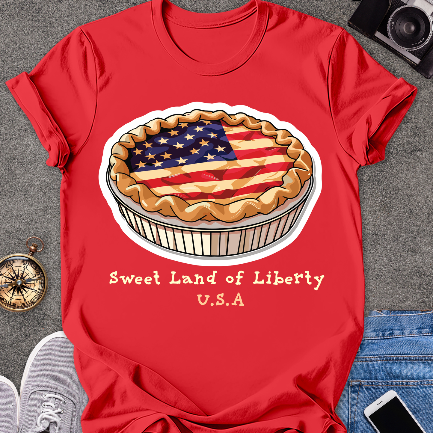 Sweet Land of Liberty - USA | Unisex Softstyle T-Shirt | USA Travel Tee