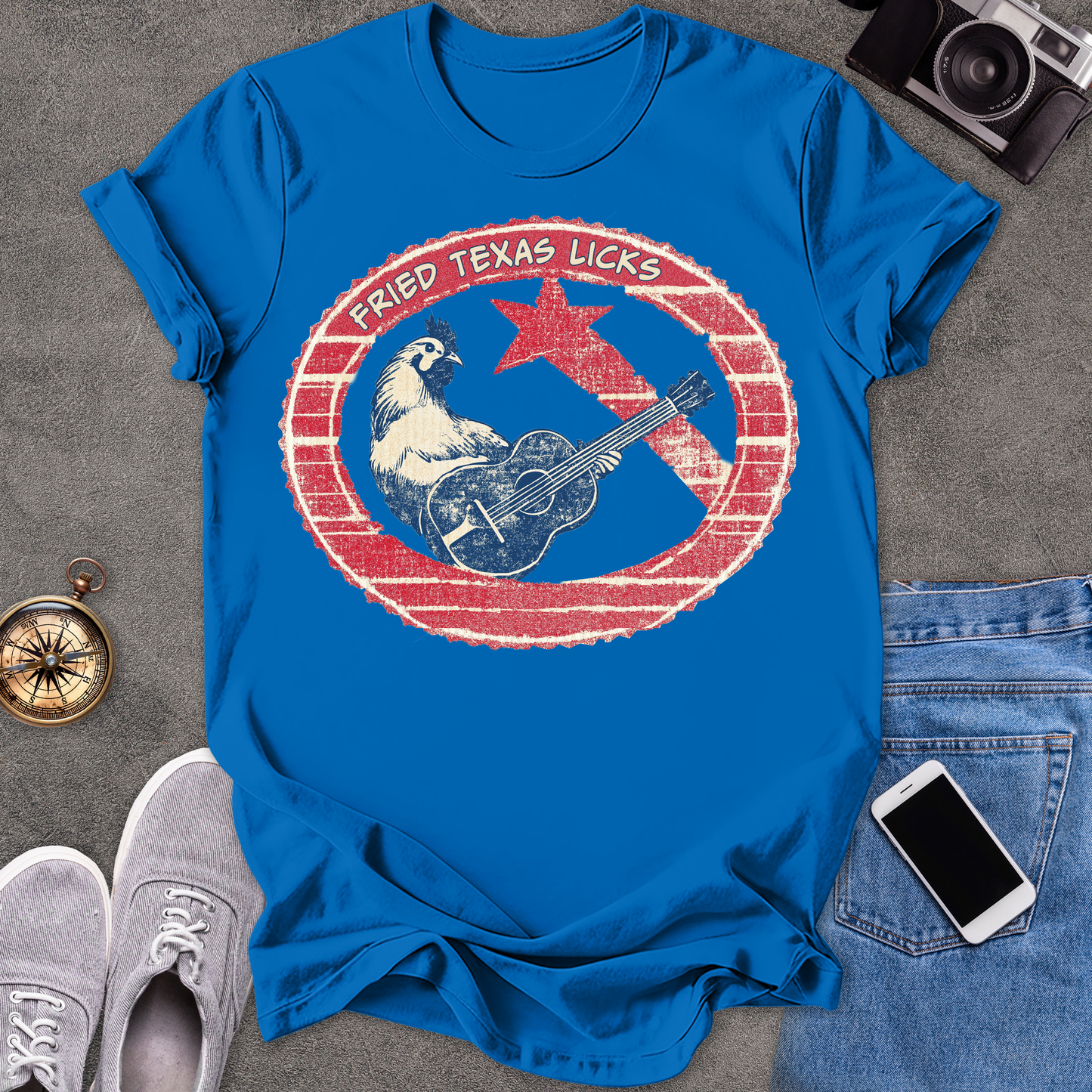 Fried Texas Licks | Unisex Softstyle T-Shirt | Fun and Casual Music Lover Tee