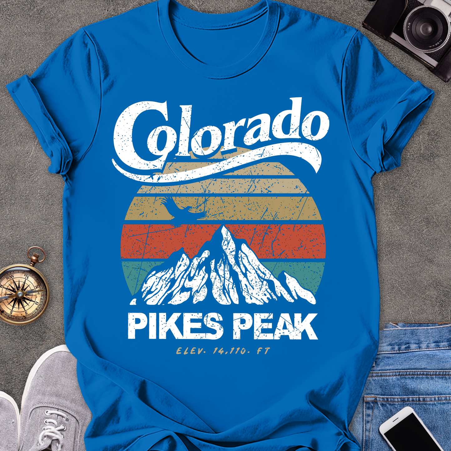 Colorado-Pikes Peak | Unisex Softstyle T-Shirt | Adventure Lover Tee