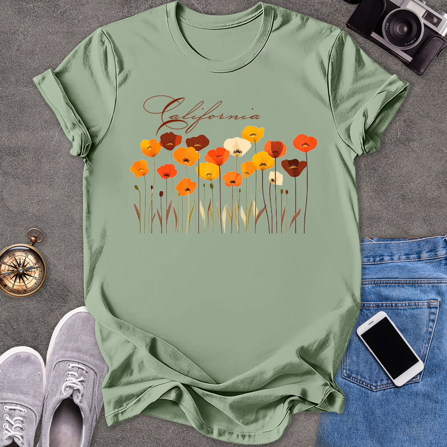 California Poppies | Unisex Softstyle T-Shirt | Nature Lover Tee