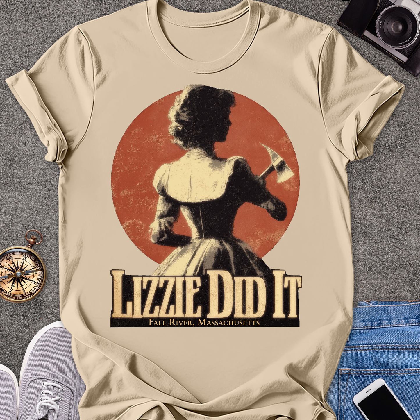 Lizzie Did It, Fall River Massachusetts | Unisex Softstyle T-Shirt | Massachusetts Travel Tee