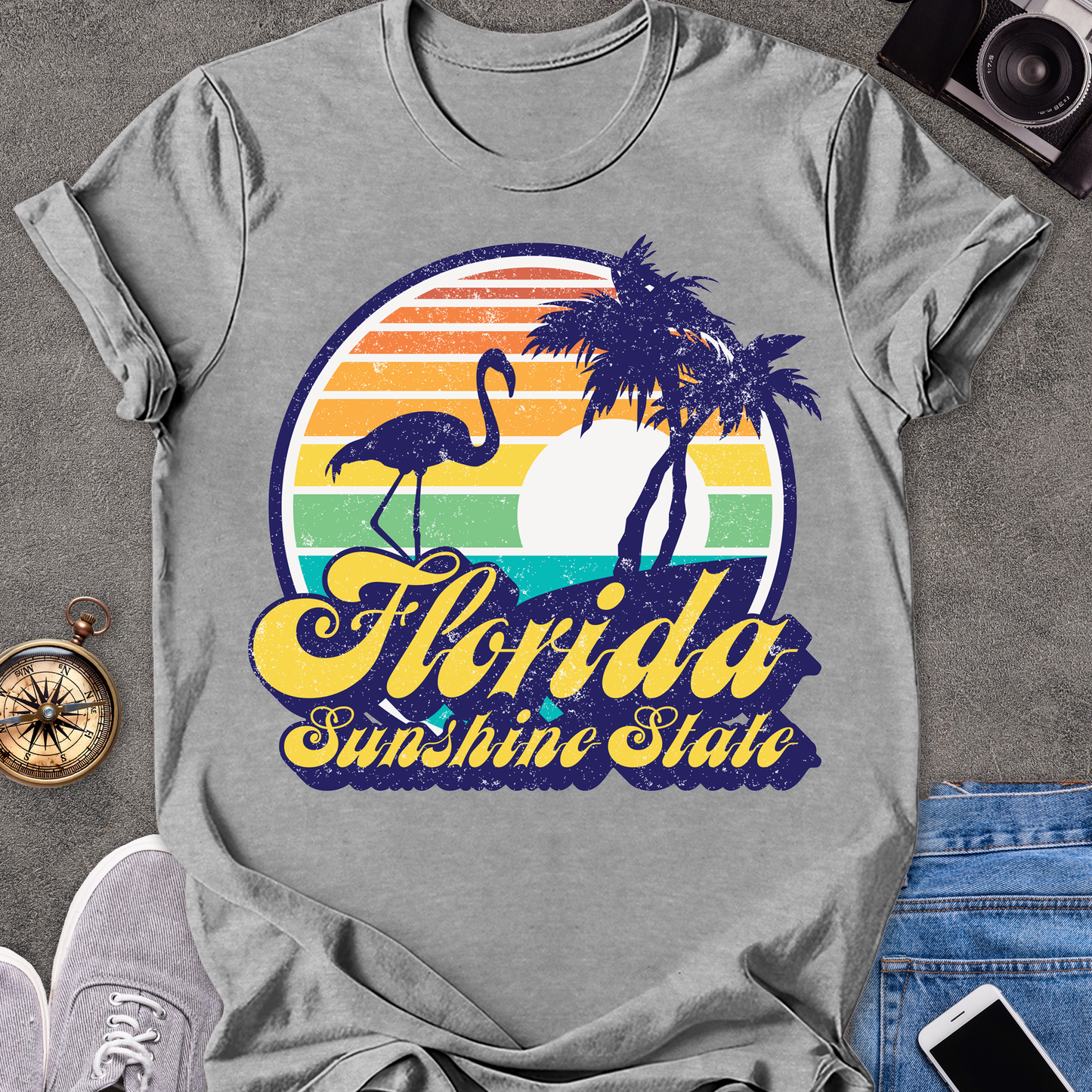 Florida Sunshine State | Unisex Softstyle T-Shirt | 1970's Retro Florida Tee