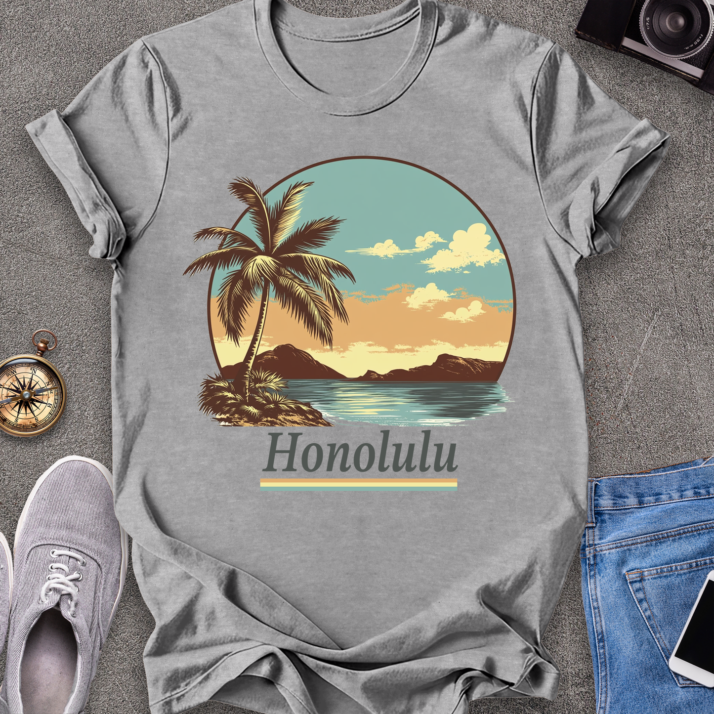 Retro Honolulu Hawaii T-Shirt
