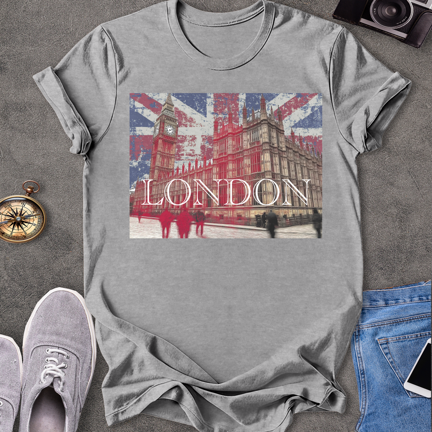 London - Big Ben and Parliment T-Shirt