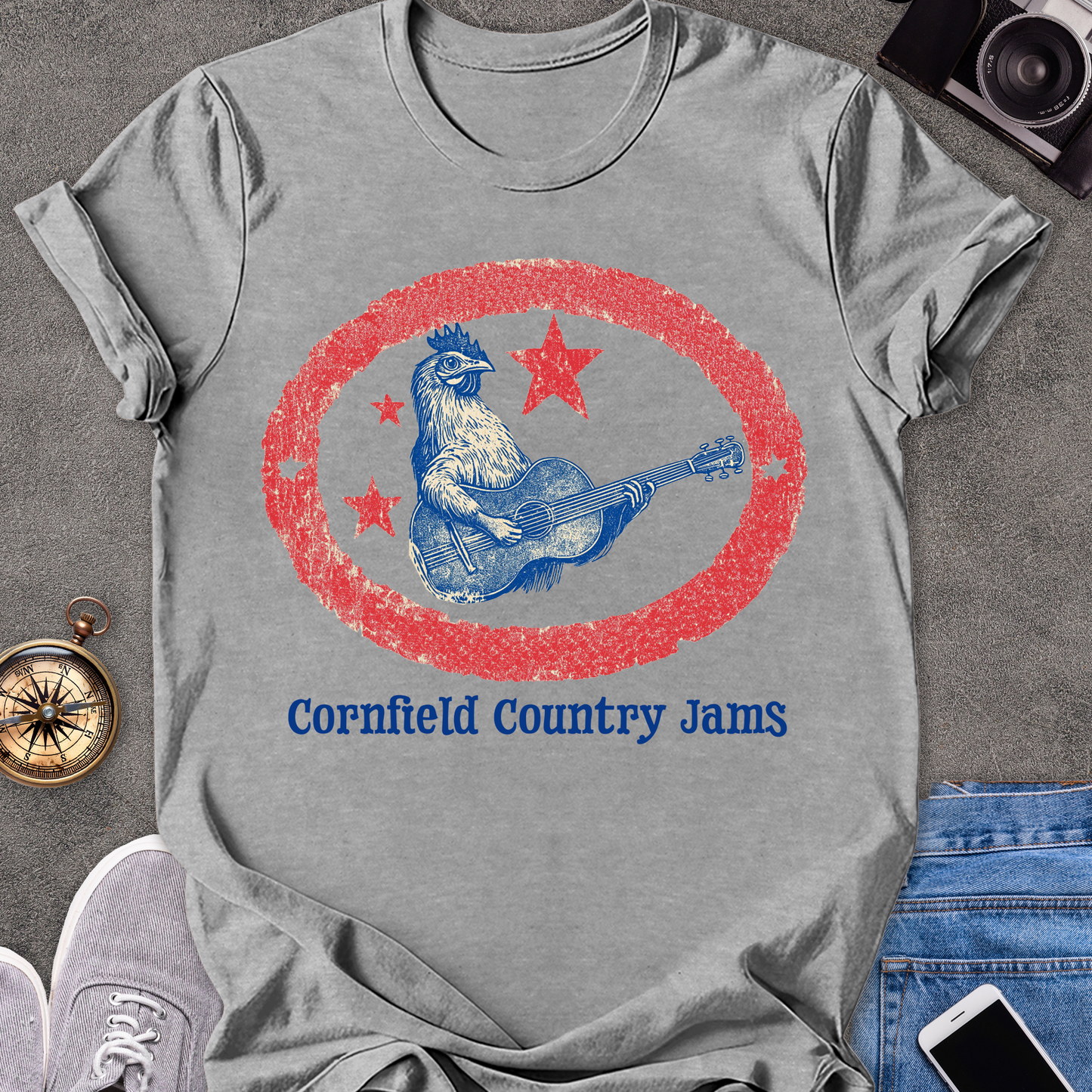 Cornfield Country Jams | Unisex Softstyle T-Shirt | Fun and Casual Music Lover Tee