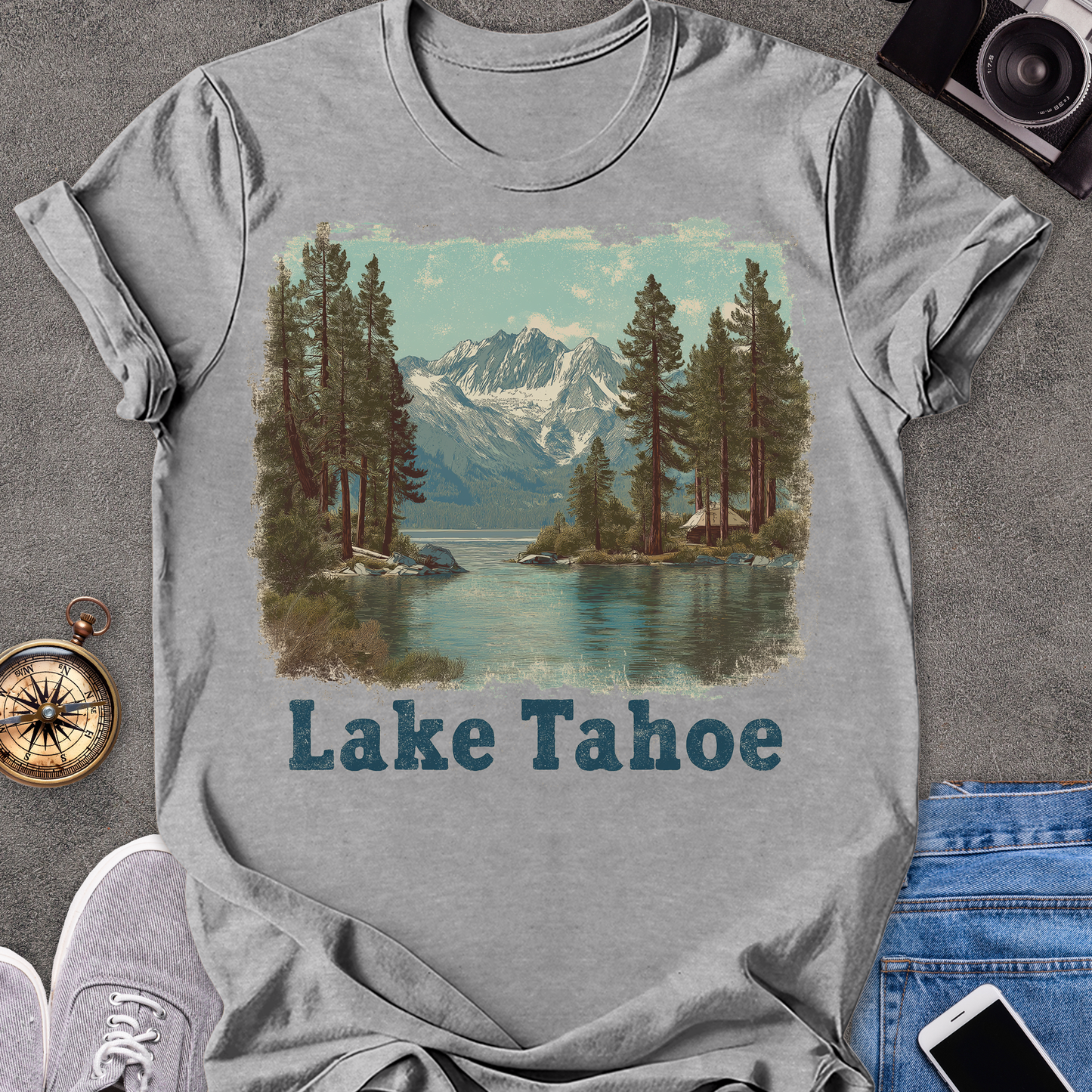 Lake Tahoe | Unisex Softstyle T-Shirt | Lake Tahoe Travel Tee