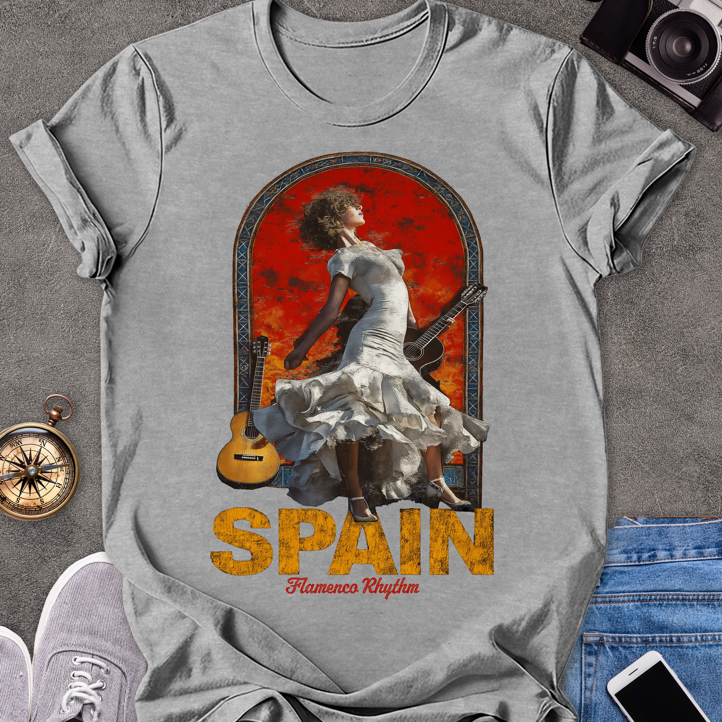 Spain, Flamenco Rhythm | Softstyle T-Shirt | Spain Travel Tee
