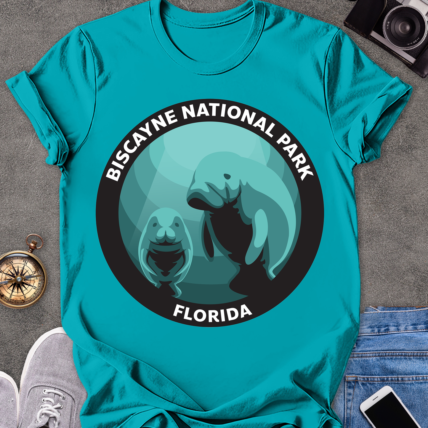 Biscayne National Park, Florida | Unisex Softstyle T-Shirt | Manatee Tee