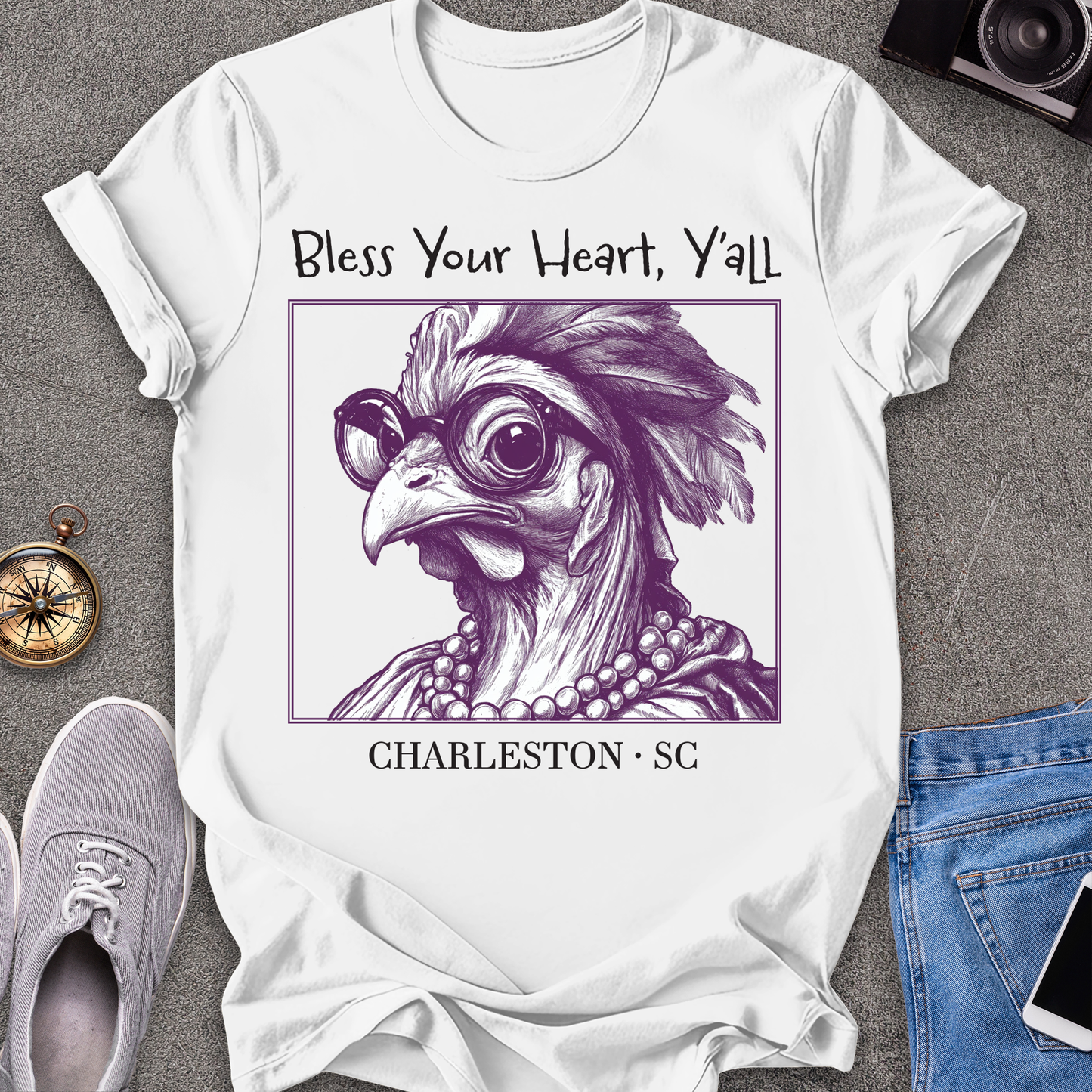 Bless Your Heart Y'all Charleston,South Carolina T-Shirt