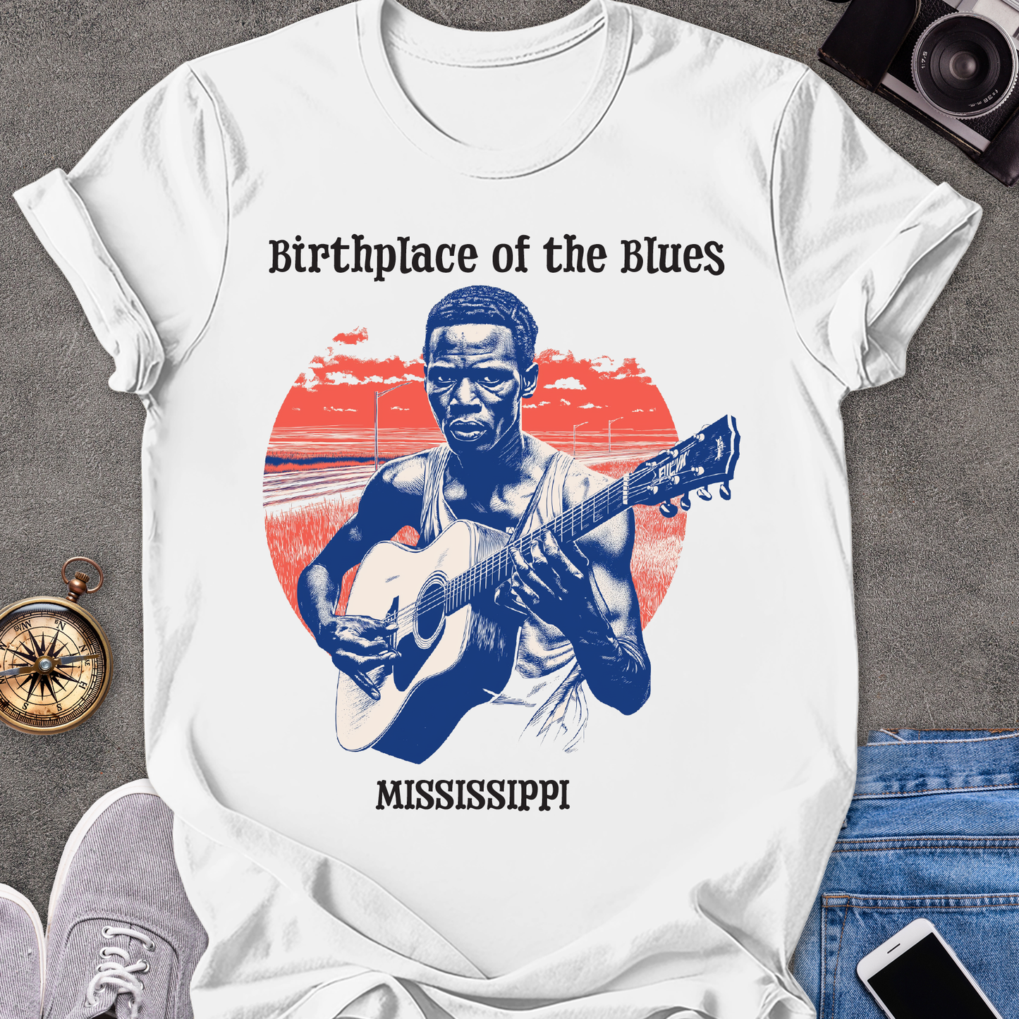Birthplace of the Blues, Mississippi | Unisex Softstyle T-Shirt | Southern Travel Tee
