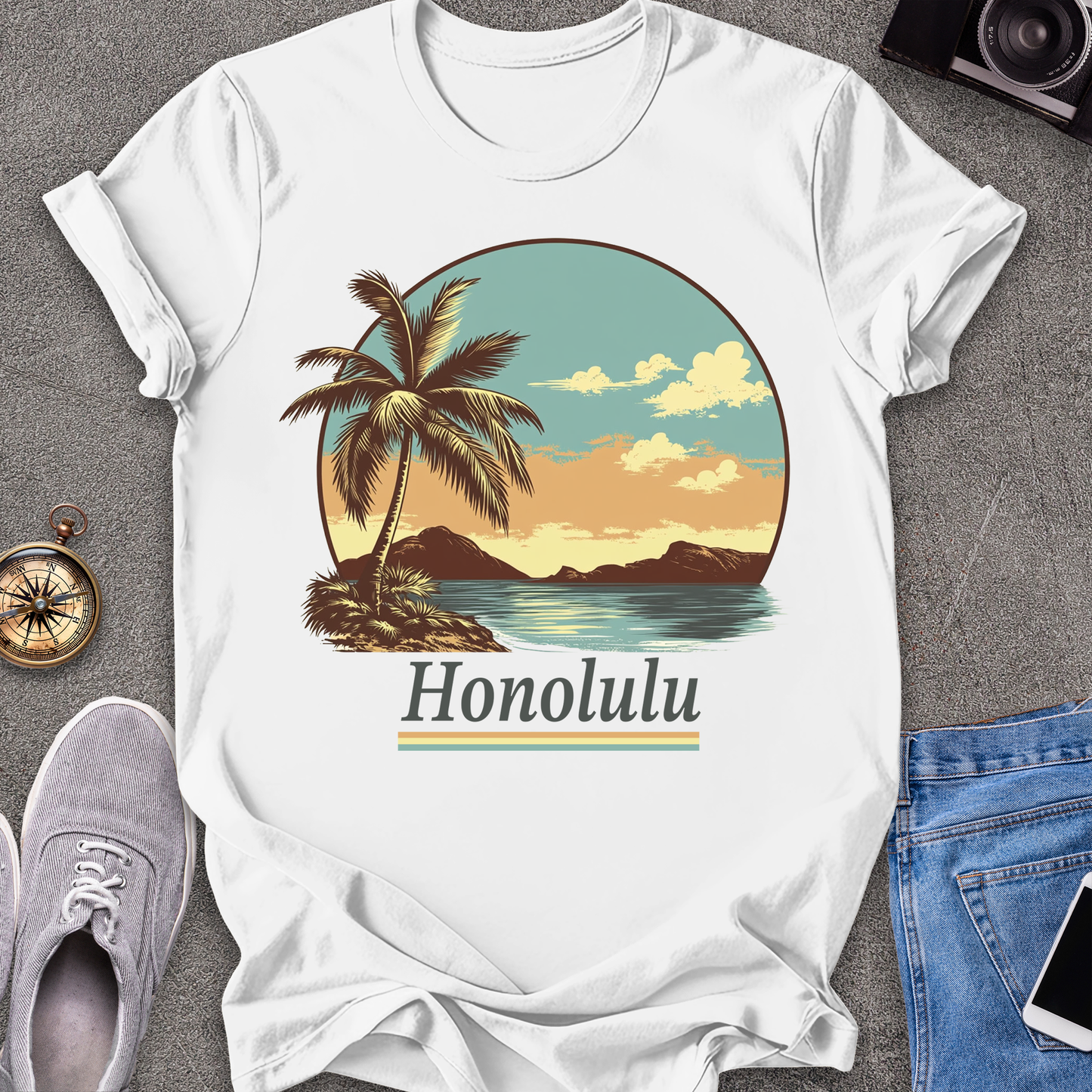 Retro Honolulu Hawaii T-Shirt