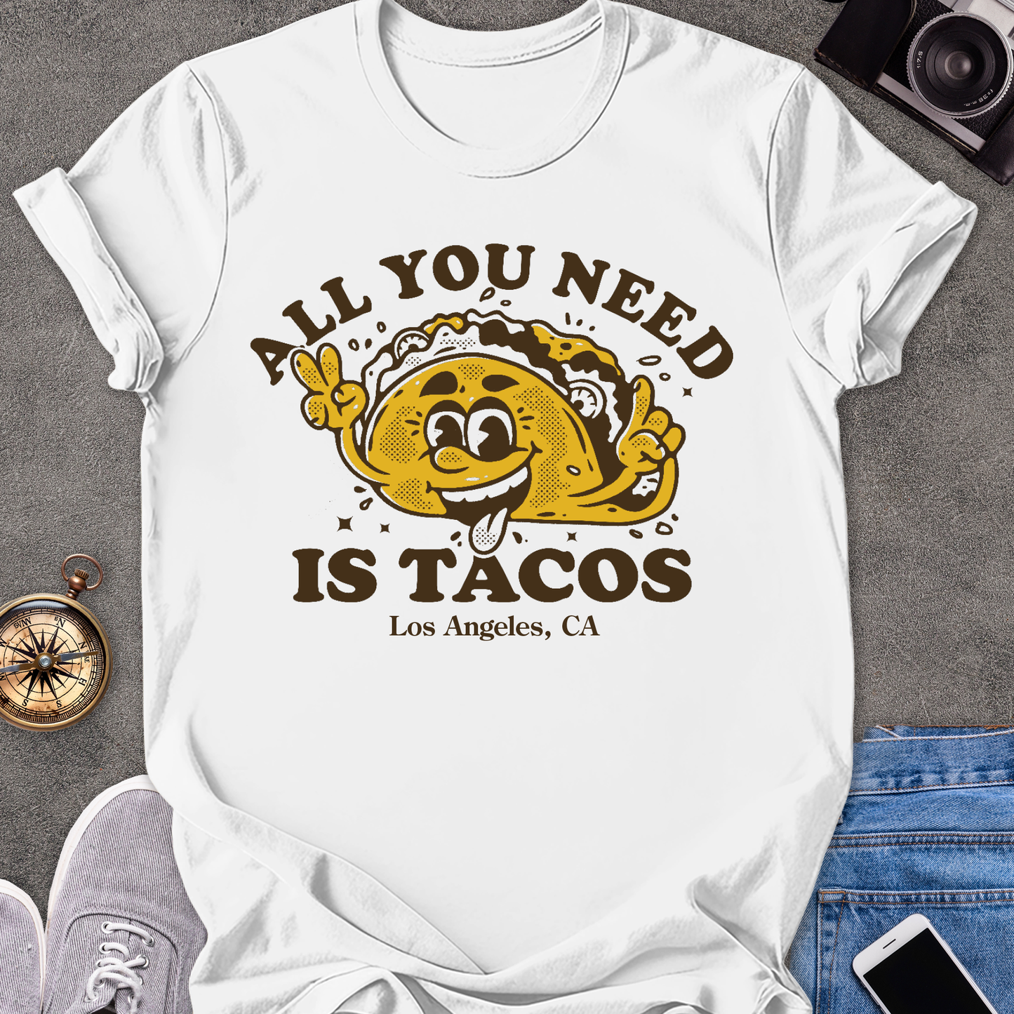 All You Need Is Tacos - Los Angeles, CA | Unisex Softstyle T-Shirt | California Foodie Travel Tee