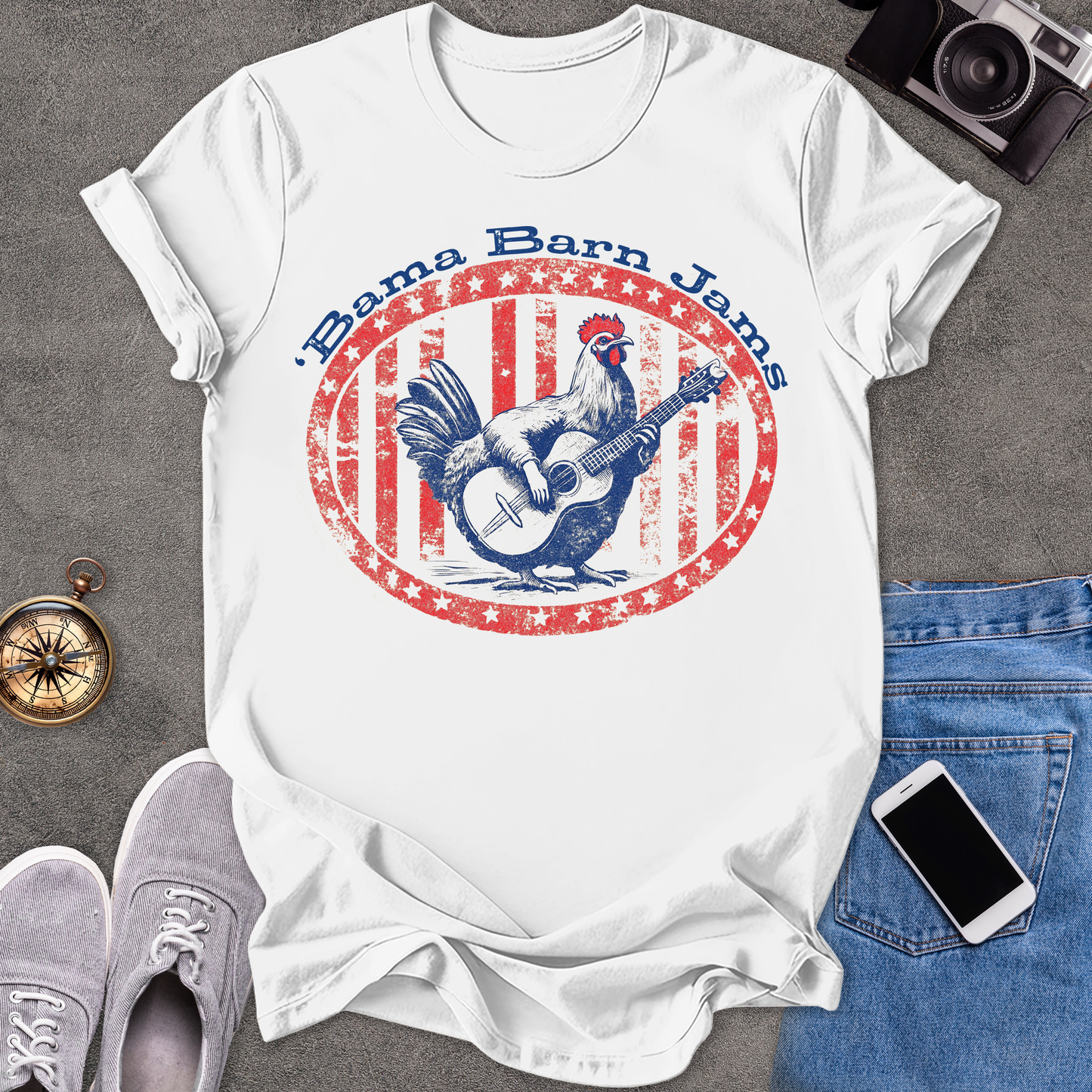 'Bama Barn Jams | Unisex Softstyle T-Shirt | Fun and Casual Music Lover Tee