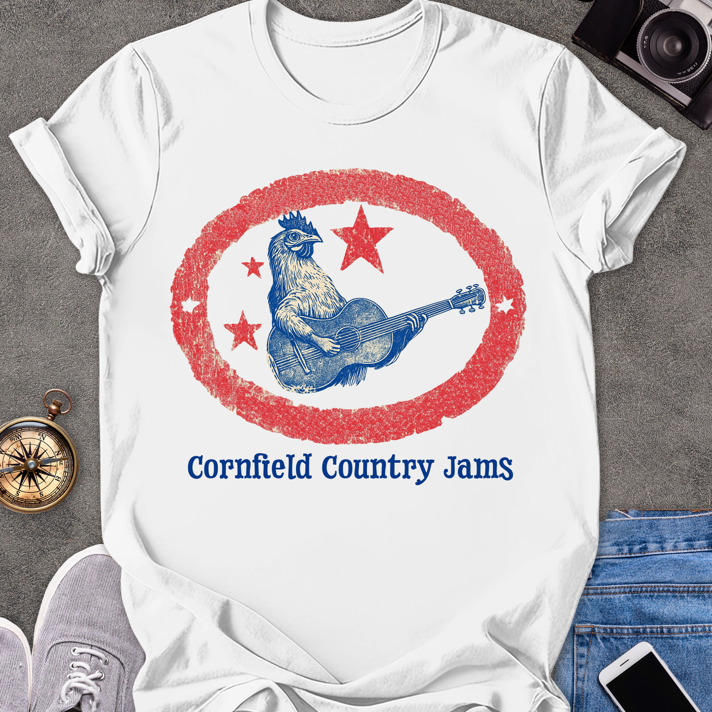 Cornfield Country Jams | Unisex Softstyle T-Shirt | Fun and Casual Music Lover Tee