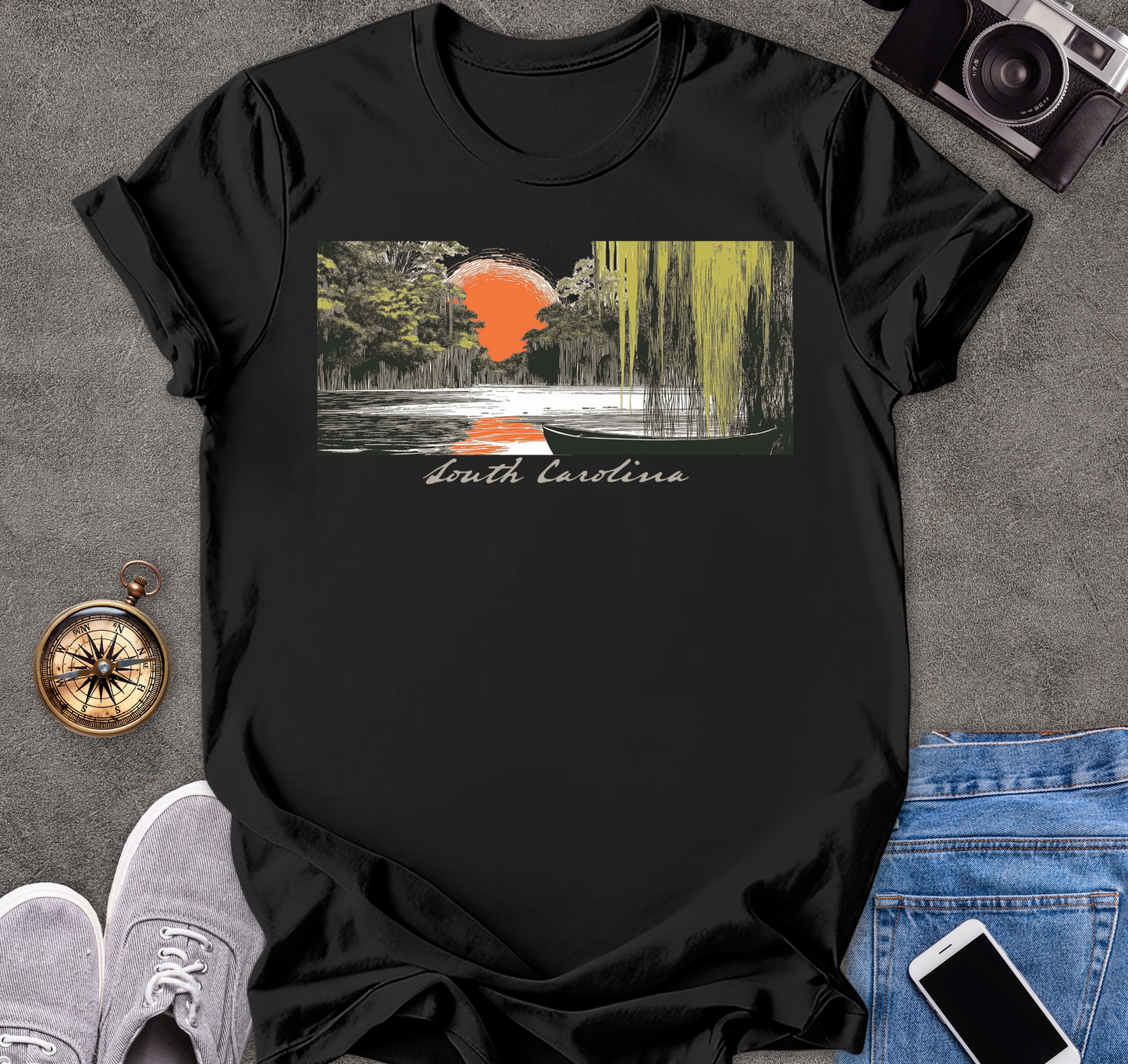 South Carolina-Moss in The Trees | Unisex Softstyle T-Shirt | Travel Lover Tee