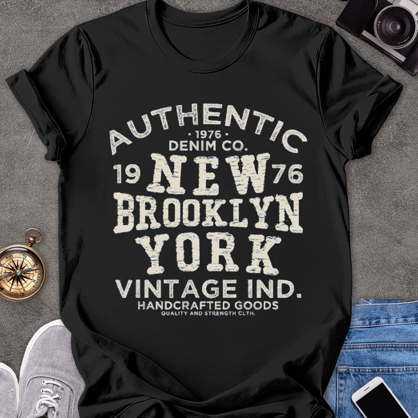 Authentic 1976 Brooklyn New York | Unisex Softstyle T-Shirt | Retro Style New York Travel Tee