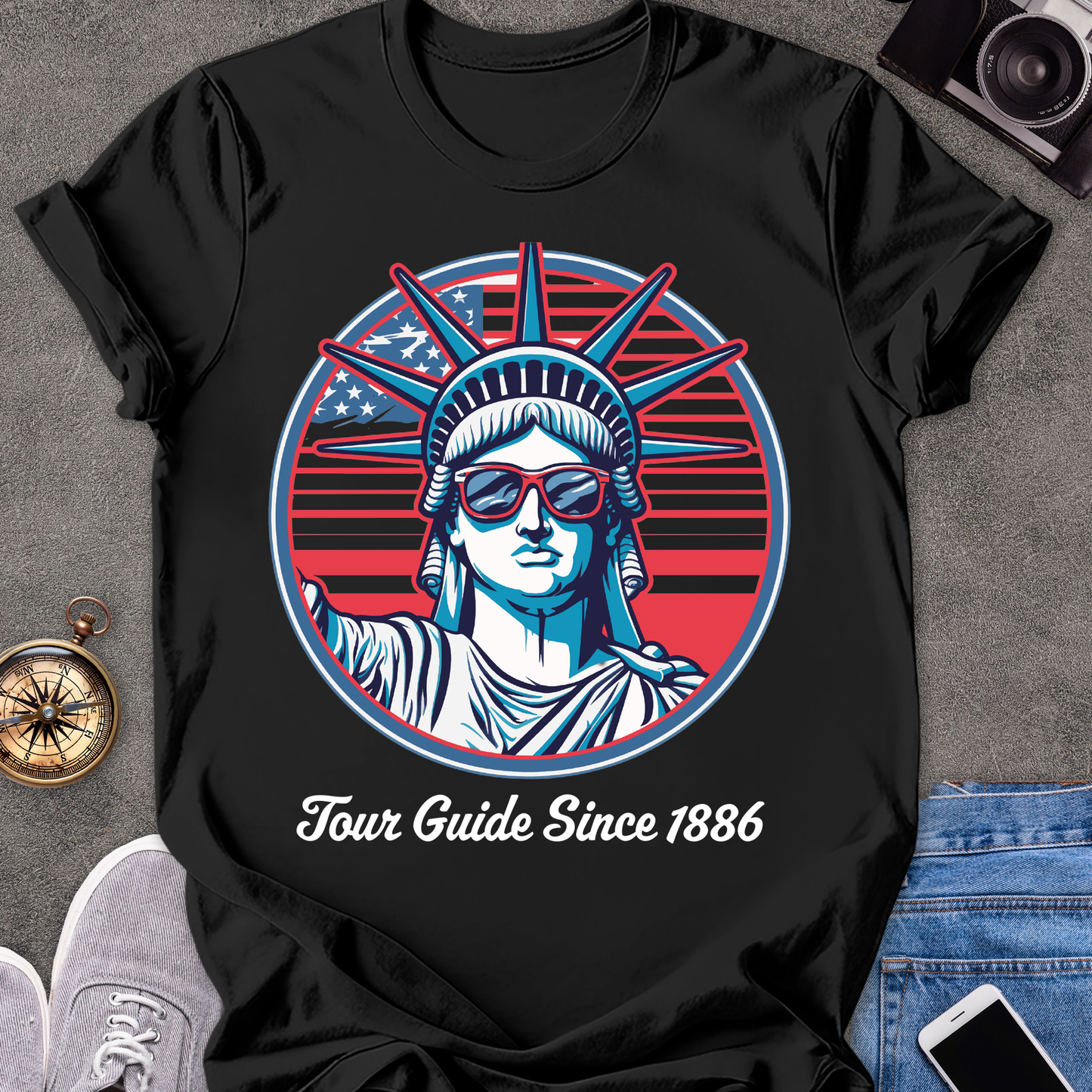 Tour Guide Since 1886 | Unisex Softstyle T-Shirt | Statue of Liberty Travel Tee
