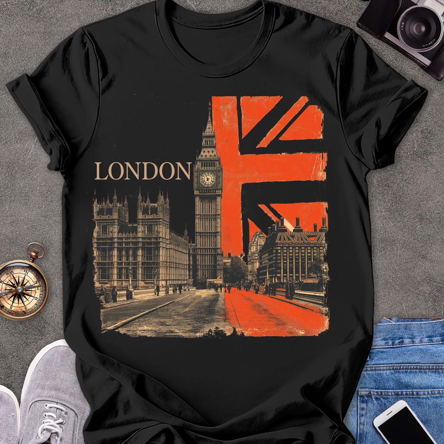 London | Unisex Softstyle T-Shirt | Retro Style Travel Tee