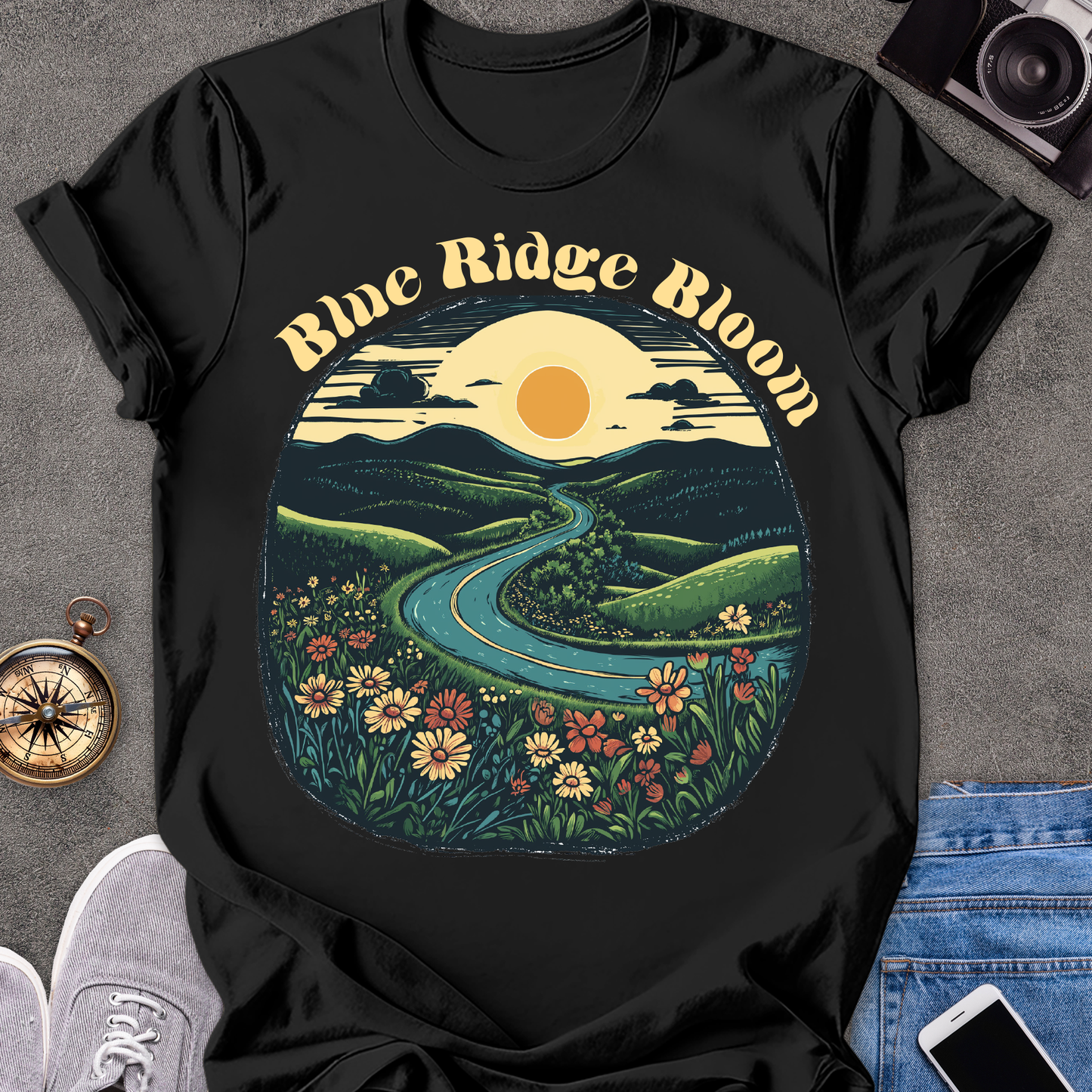 Blue Ridge Bloom | Unisex Softstyle T-Shirt | Adventure Tee