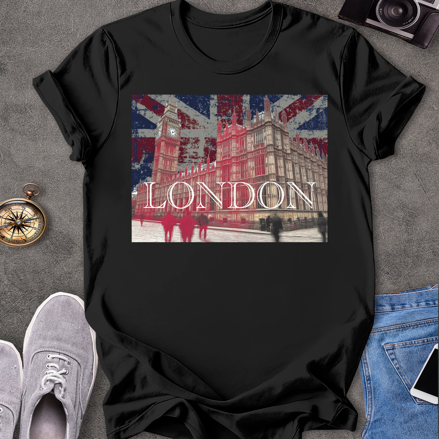 London - Big Ben and Parliment T-Shirt