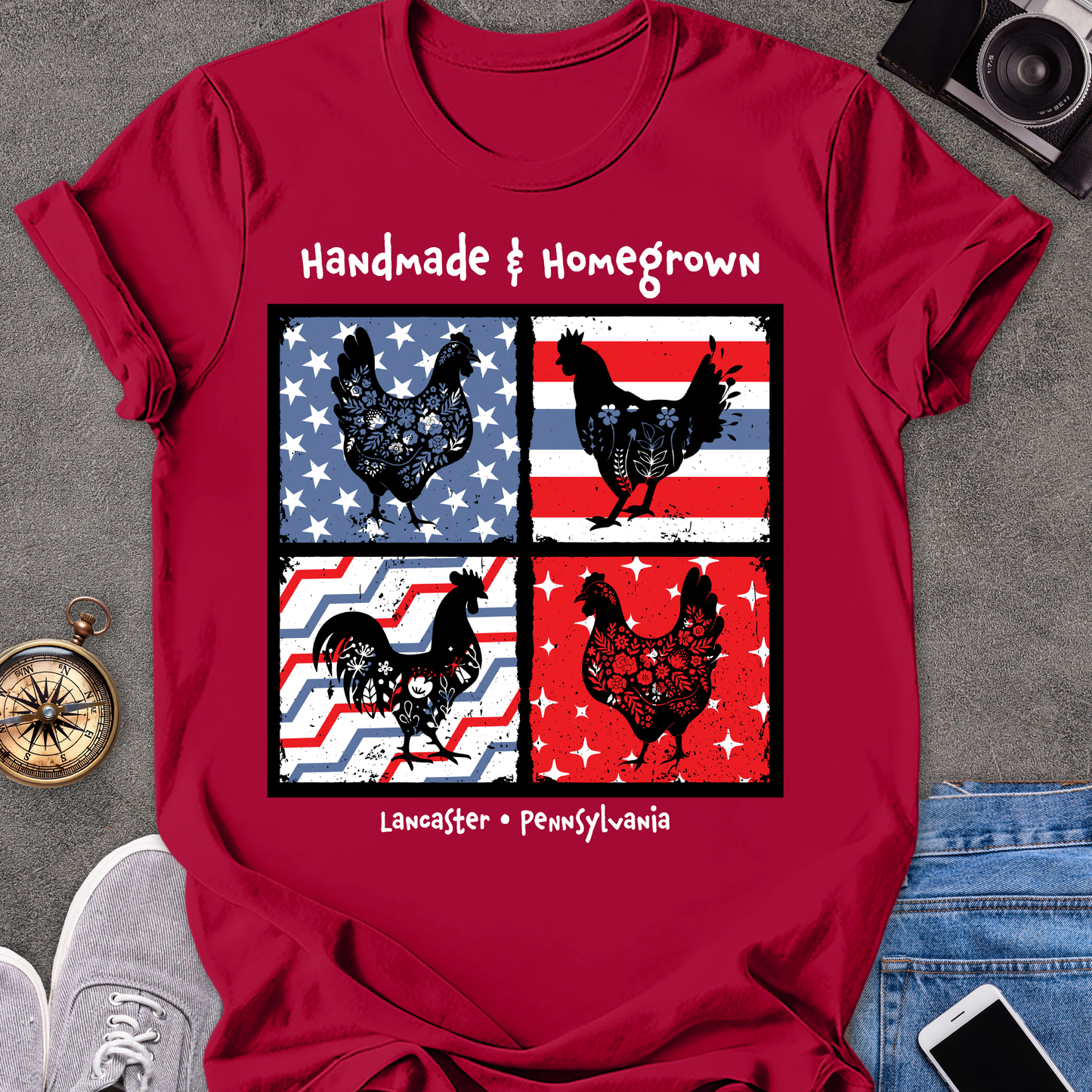 Handmade & Homegrown - Lancaster, Pennsylvania | Unisex Softstyle T-Shirt | Pennsylvania Travel Tee