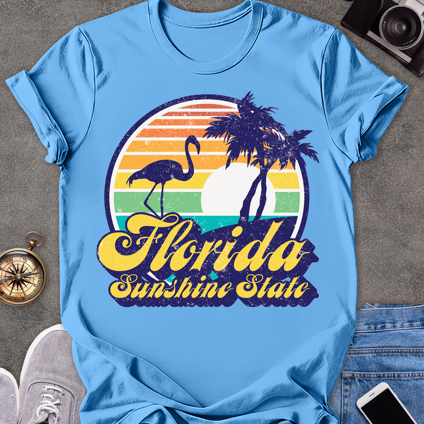 Florida Sunshine State | Unisex Softstyle T-Shirt | 1970's Retro Florida Tee