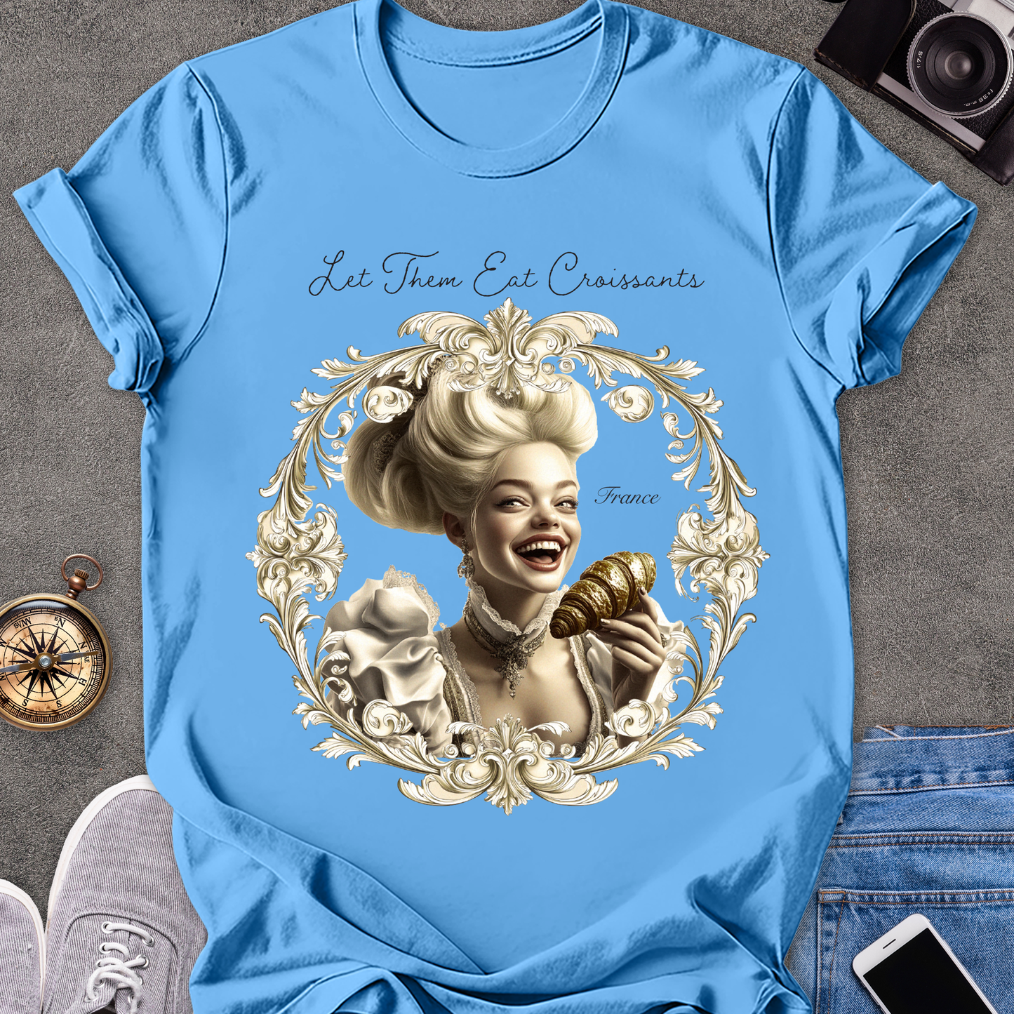 Let Them Eat Croissants - France | Unisex Softstyle T-Shirt | France Travel Tee
