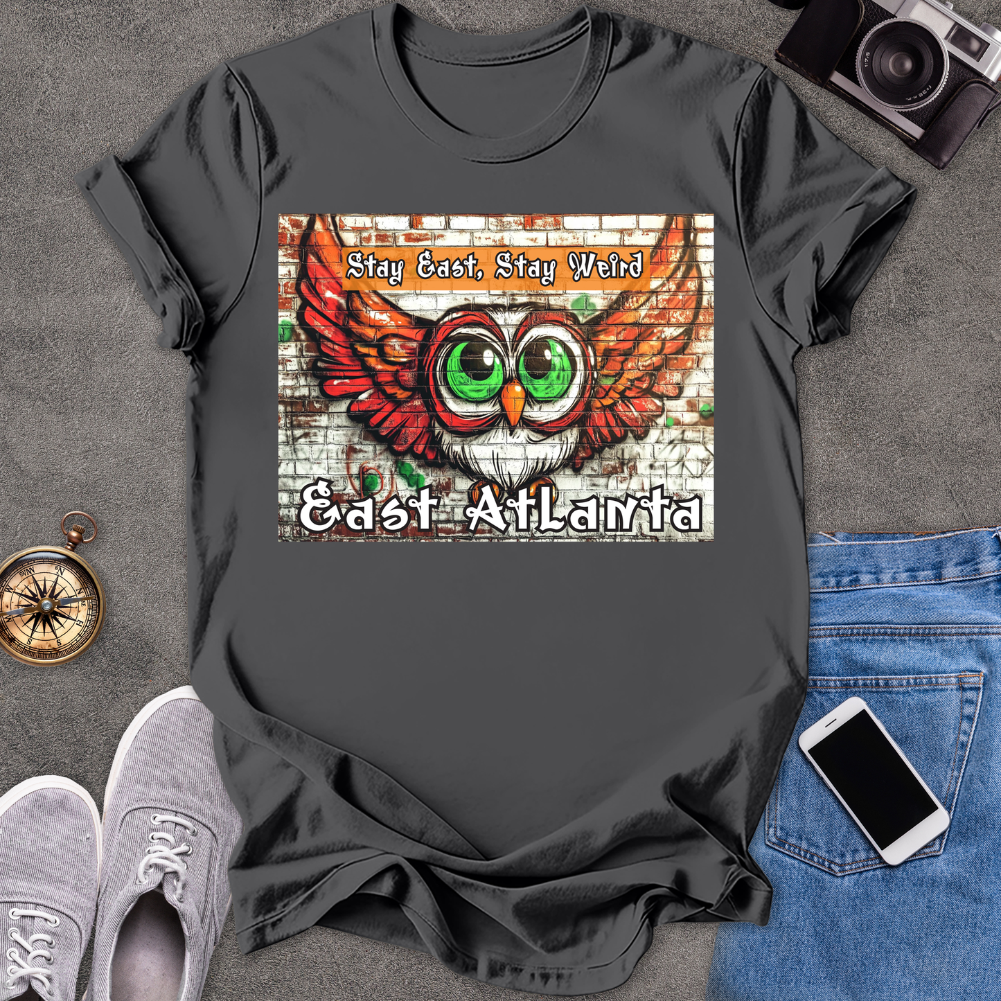 Stay East, Stay Weird - East Atlanta | Unisex Softstyle T-Shirt | Atlanta GA