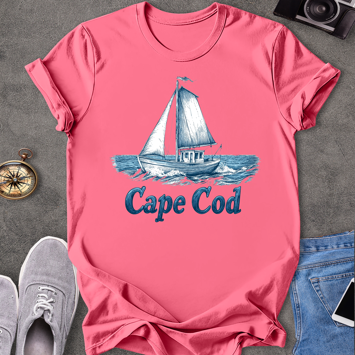 Cape Cod Sail Boat T-Shirt