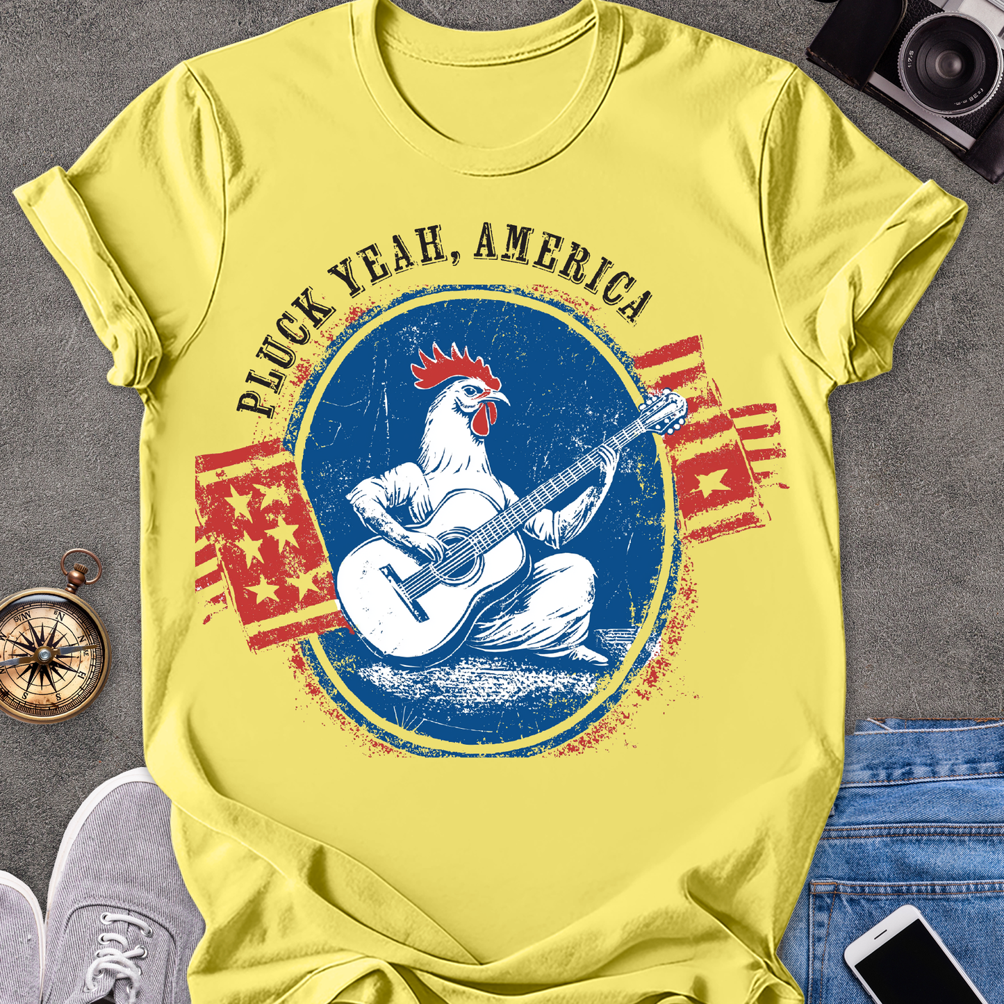 Pluck Yeah, America | Unisex Softstyle T-Shirt | USA Travel Tee