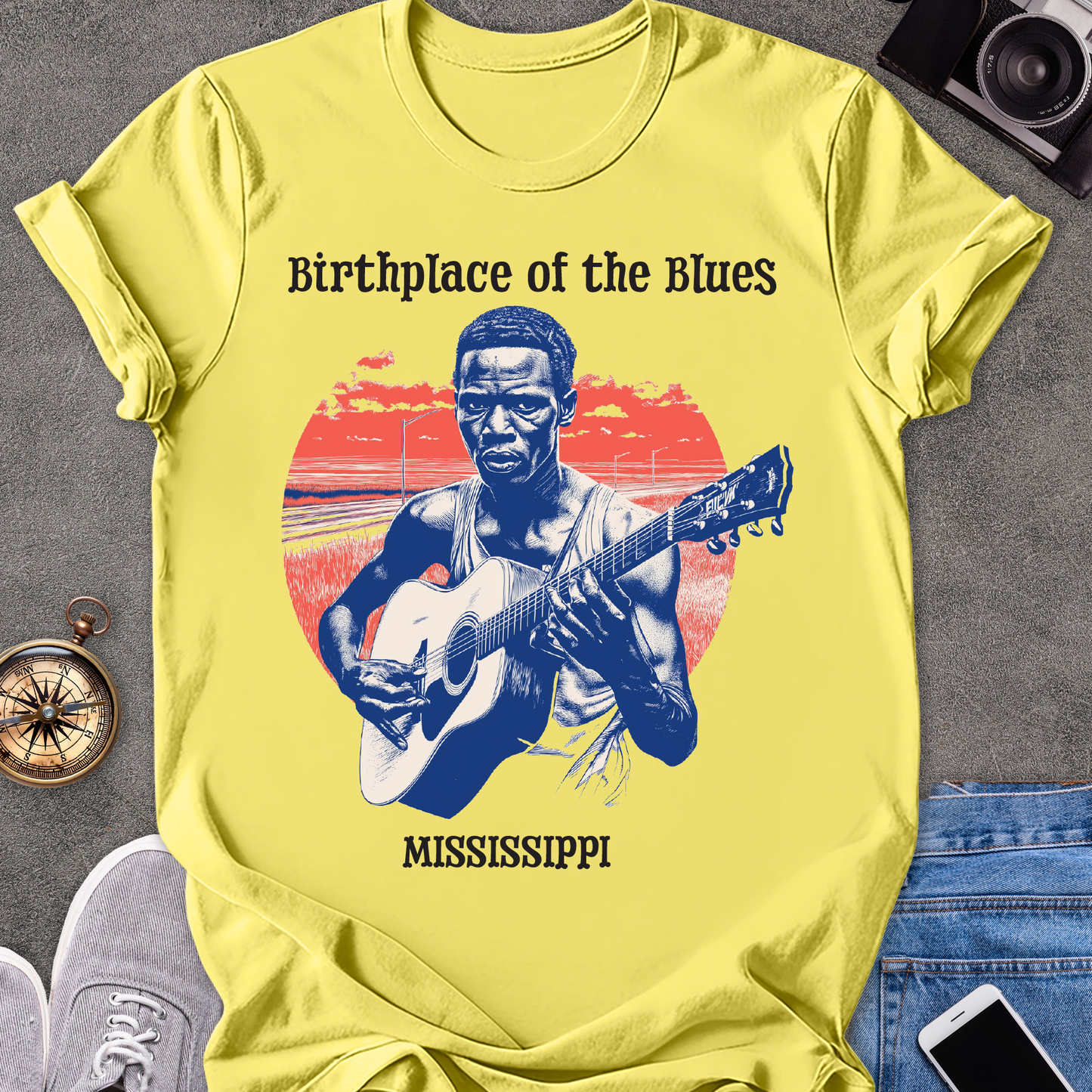 Birthplace of the Blues, Mississippi | Unisex Softstyle T-Shirt | Southern Travel Tee