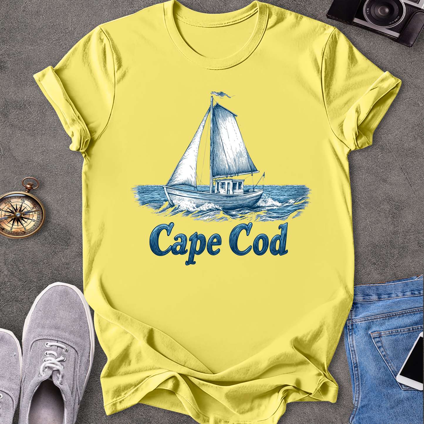 Cape Cod Sail Boat T-Shirt